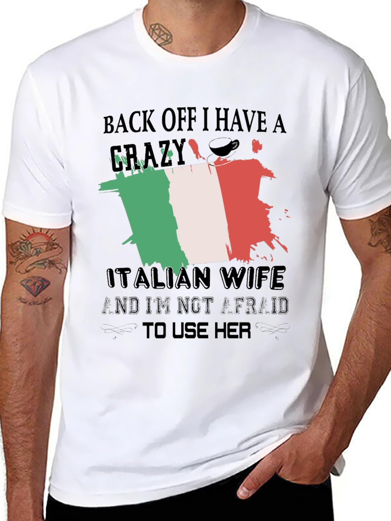 Crazy Italian Wife T-Shirt - Novelty Design