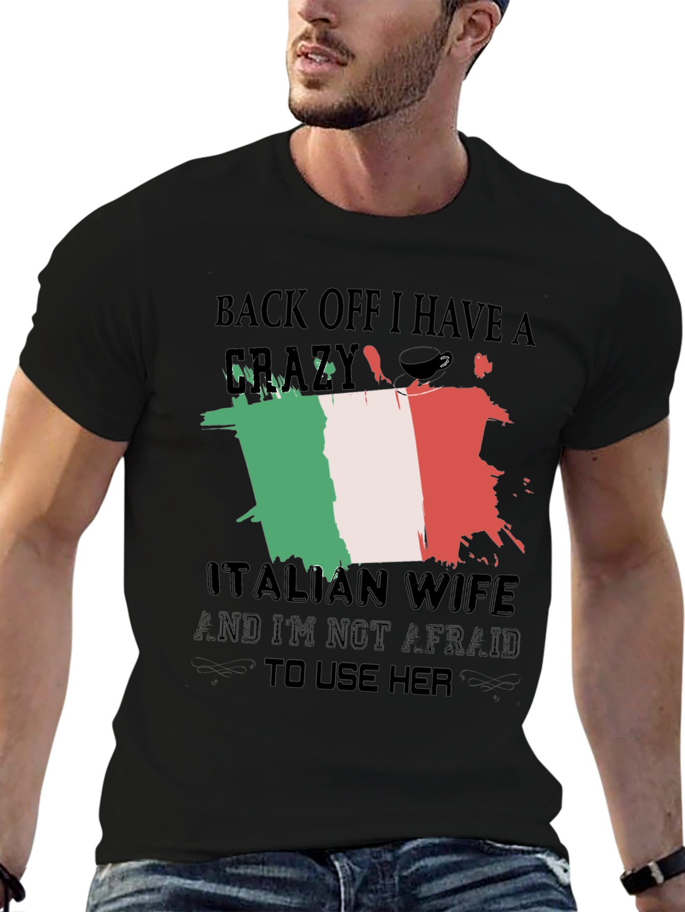 Crazy Italian Wife T-Shirt - Novelty Design
