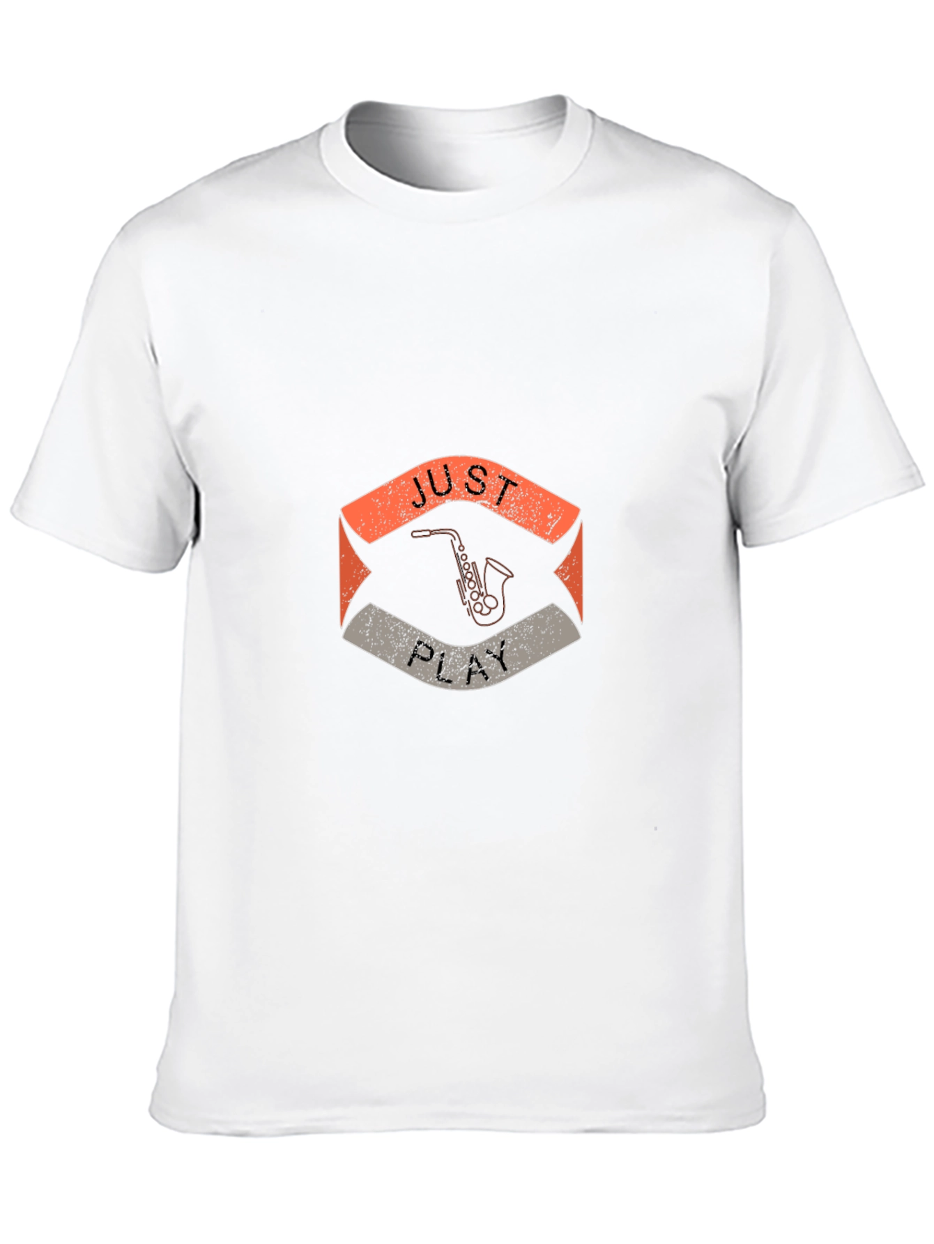 Just Play Saxophone Graphic T-Shirt Music Lover Tee