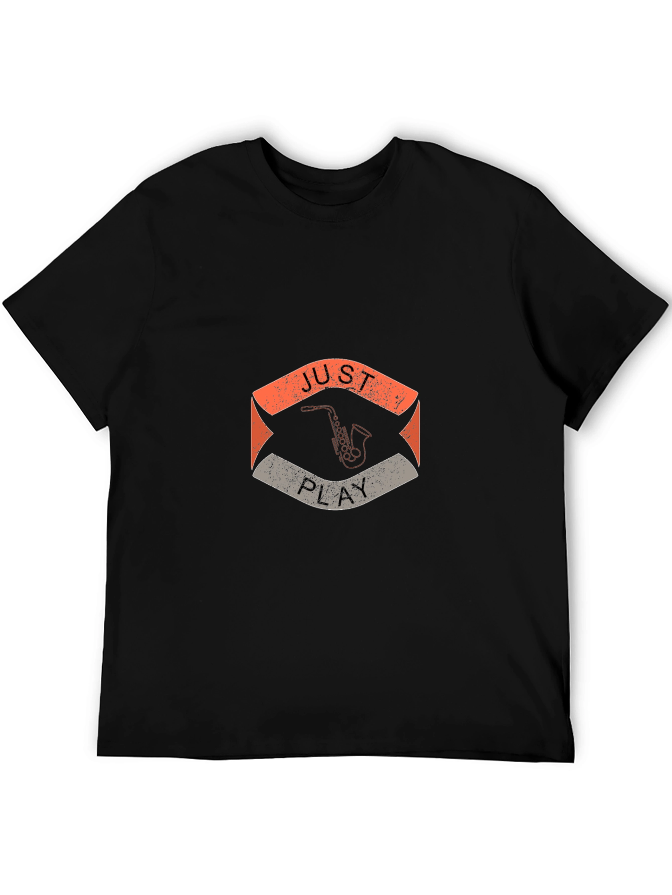 Just Play Saxophone Graphic T-Shirt Music Lover Tee