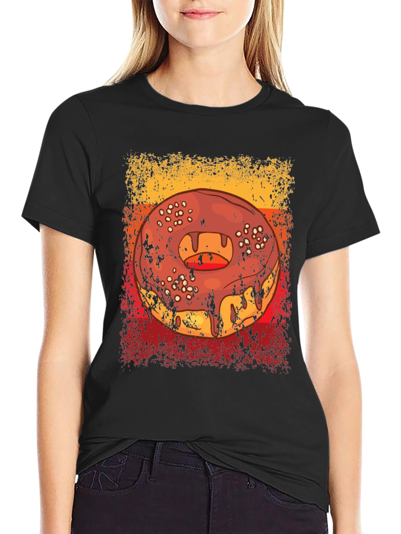 Retro Donut Graphic T-Shirt - Tasty Style
