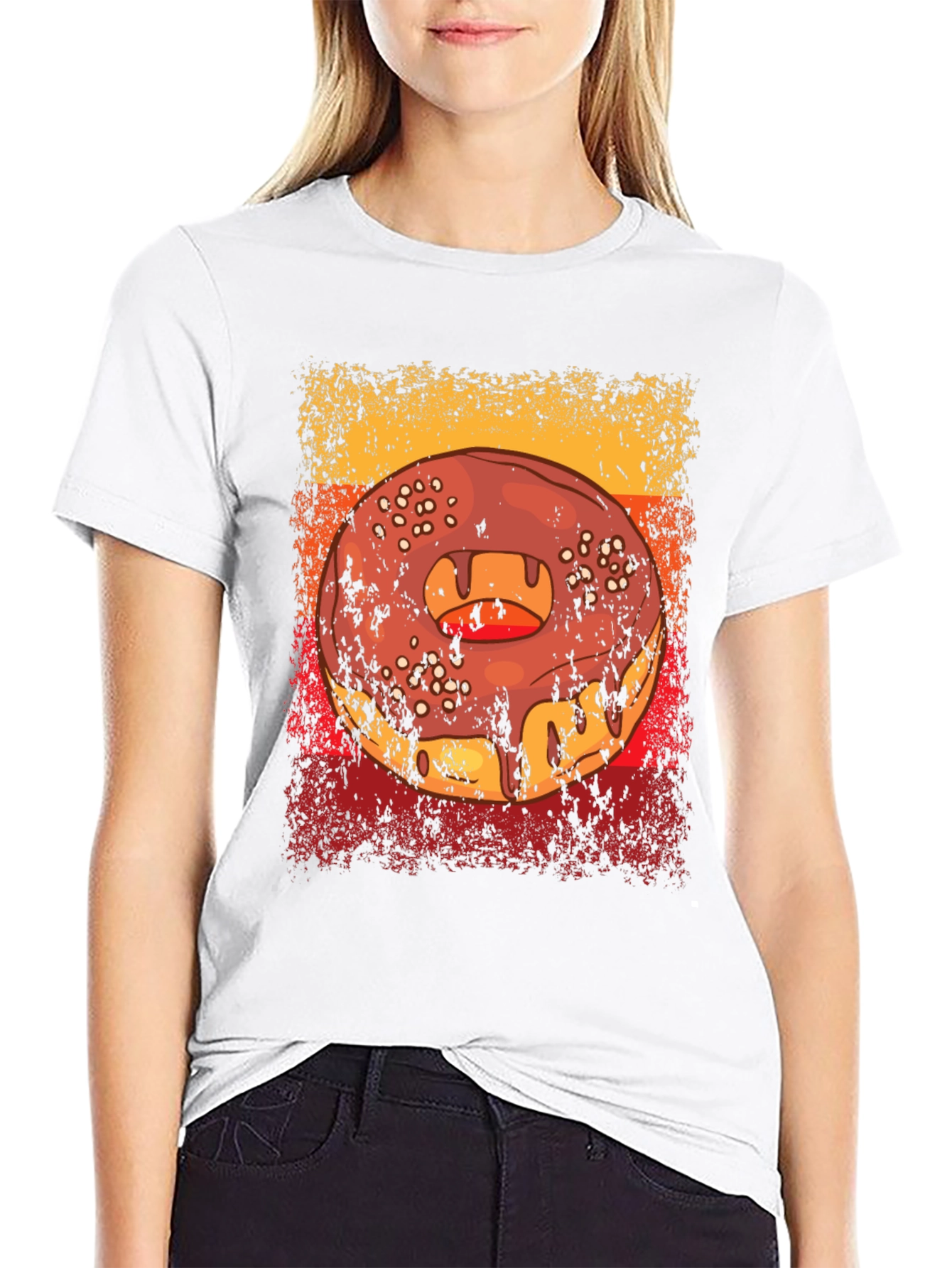 Retro Donut Graphic T-Shirt - Tasty Style