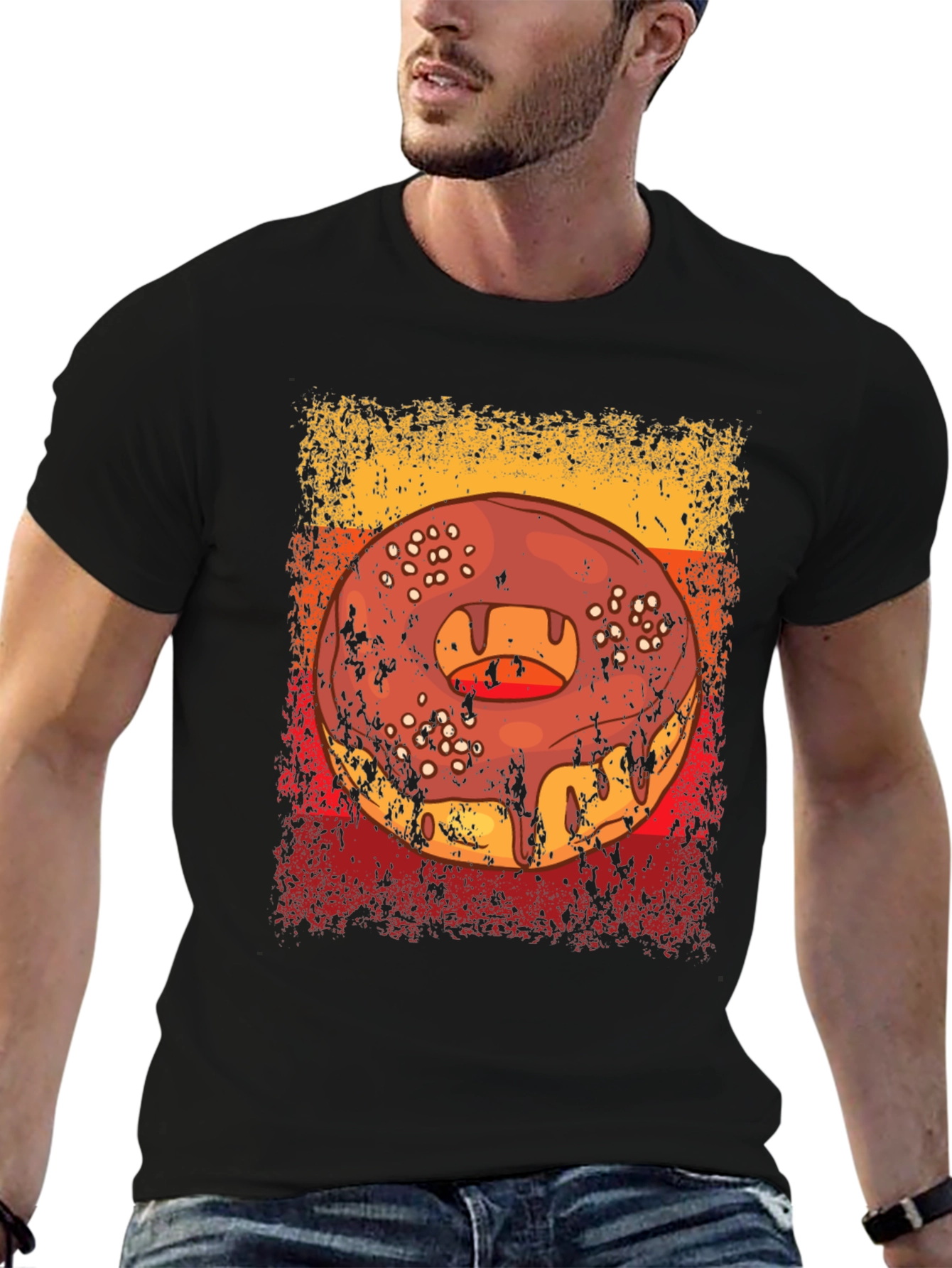 Retro Donut Graphic T-Shirt - Tasty Style