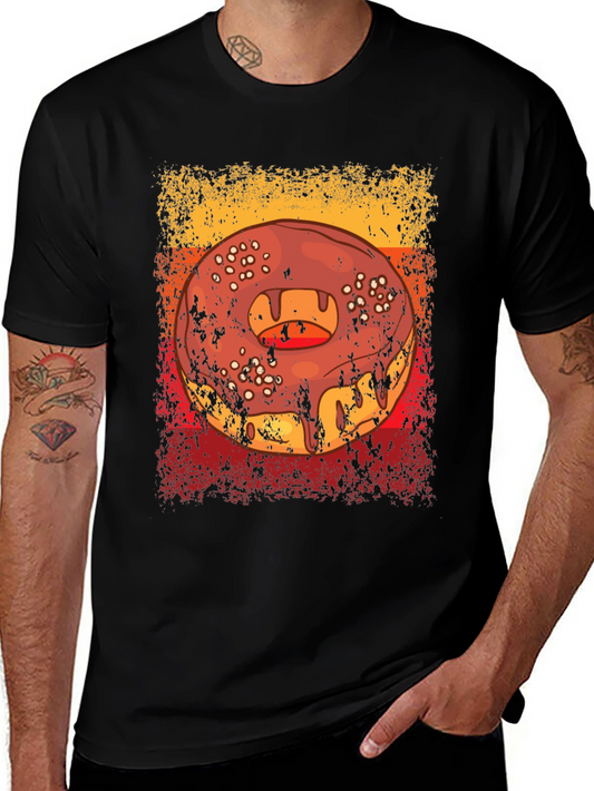 Retro Donut Graphic T-Shirt - Tasty Style