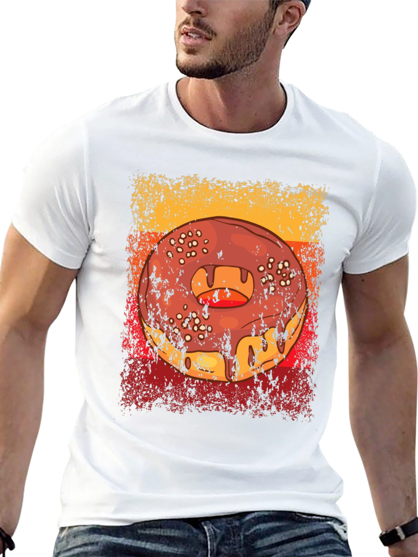 Retro Donut Graphic T-Shirt - Tasty Style