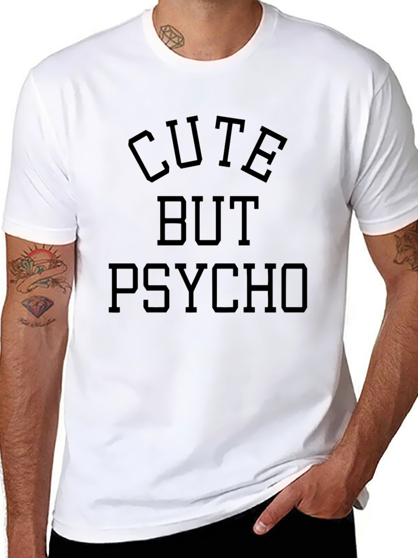 Cute But Psycho Graphic T-Shirt - Black