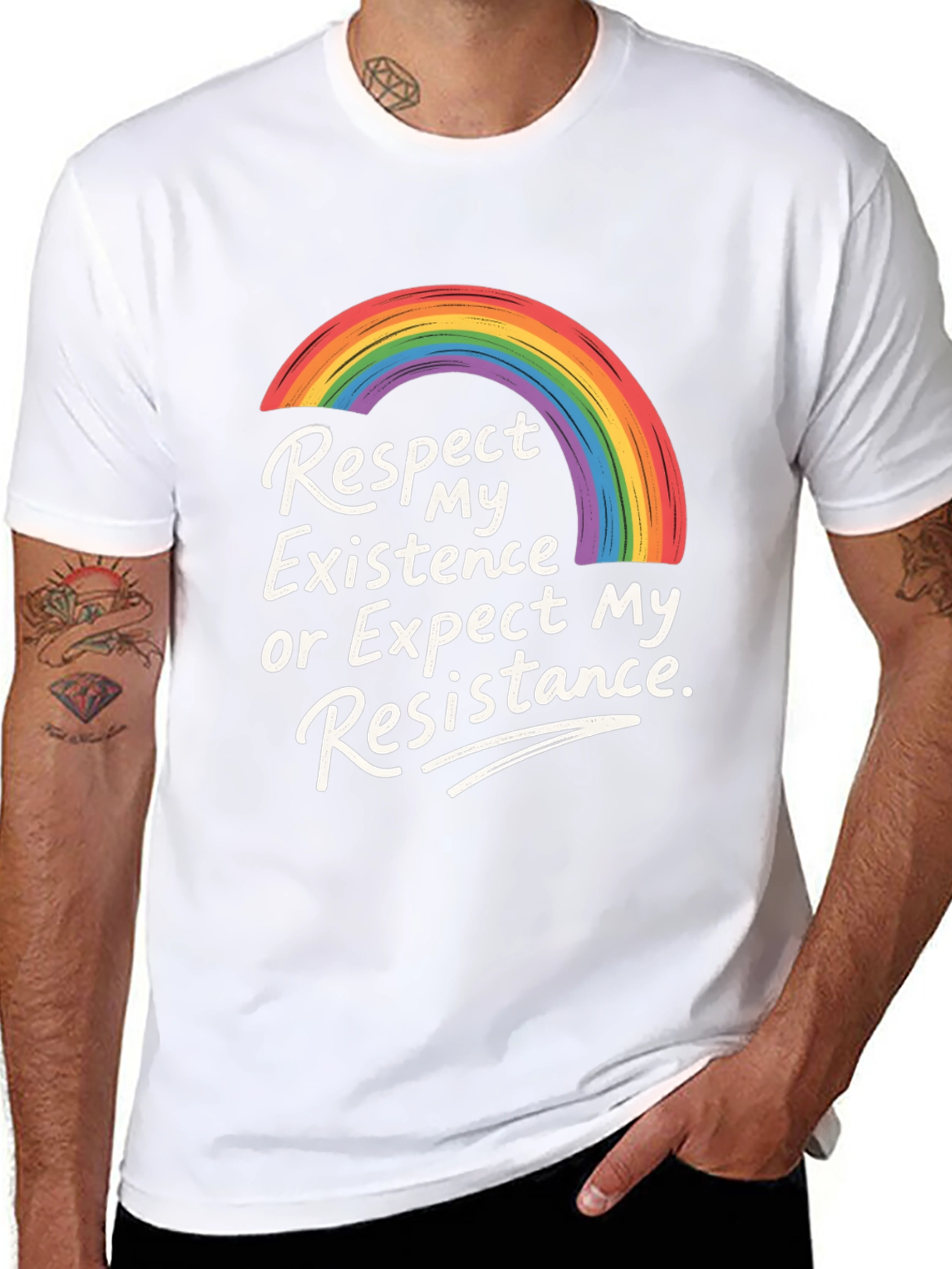 Rainbow Pride Respect Existence T-Shirt