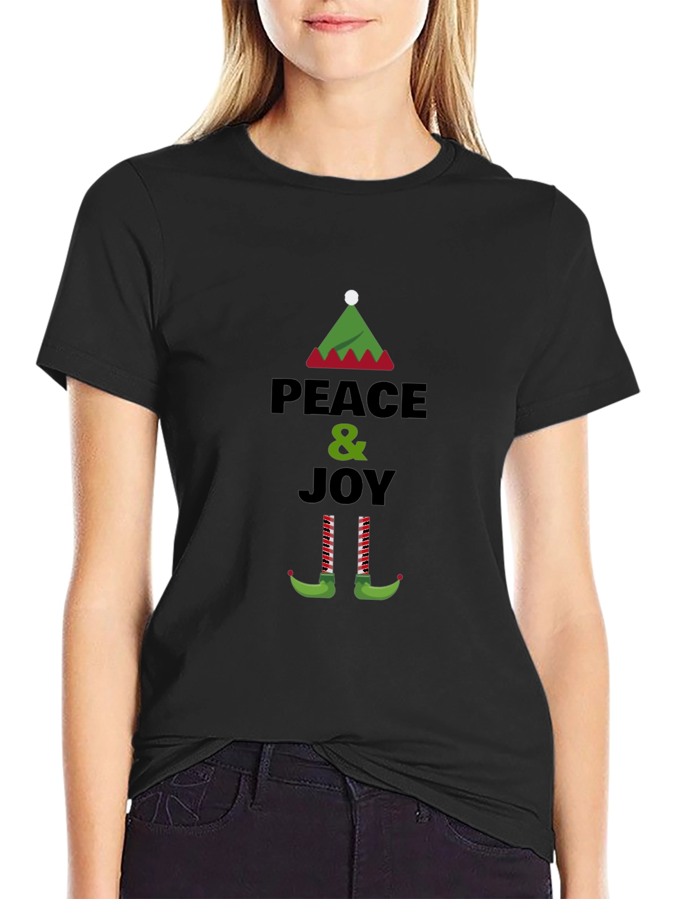 Peace & Joy Elf Christmas T-Shirt