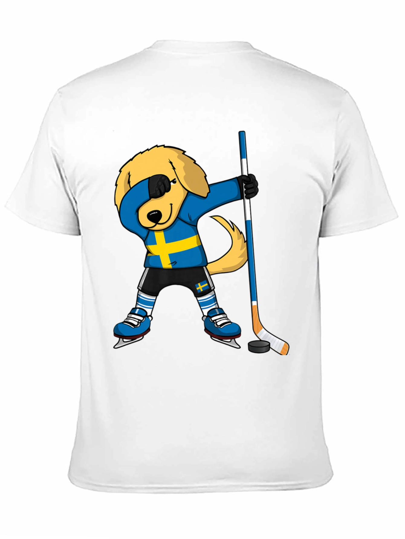 Dog Dabbing Sweden Hockey T-Shirt