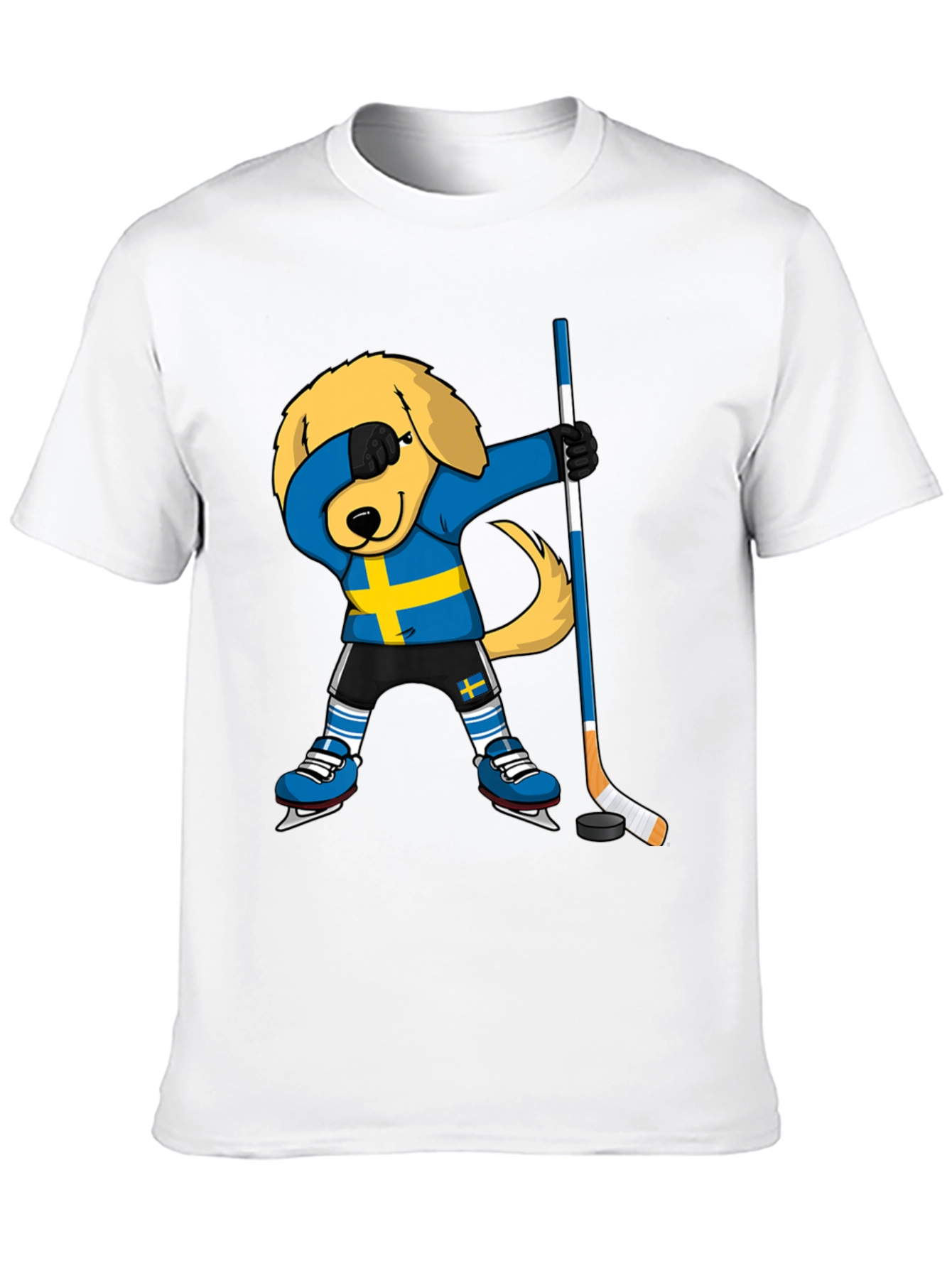 Dog Dabbing Sweden Hockey T-Shirt