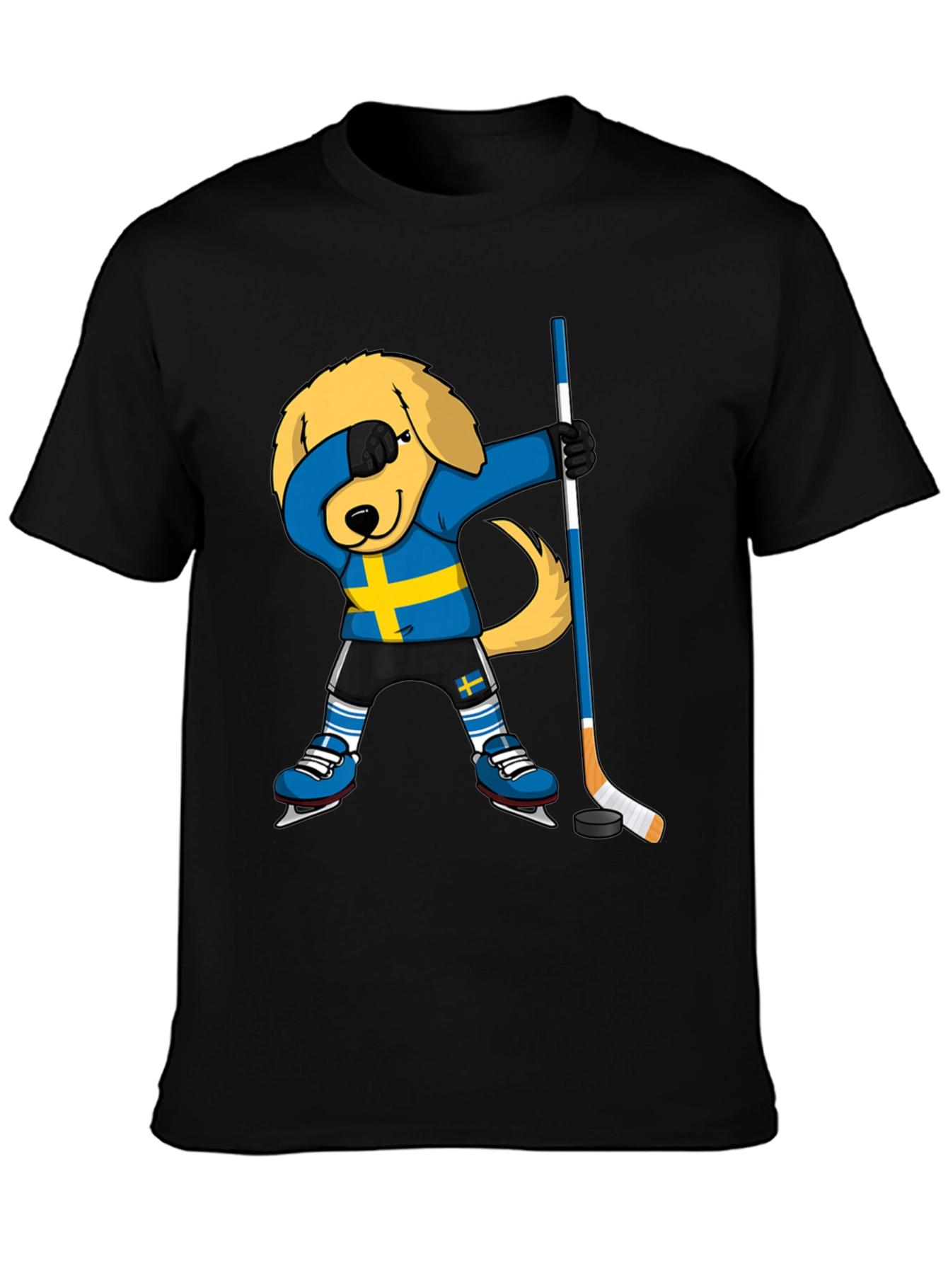 Dog Dabbing Sweden Hockey T-Shirt