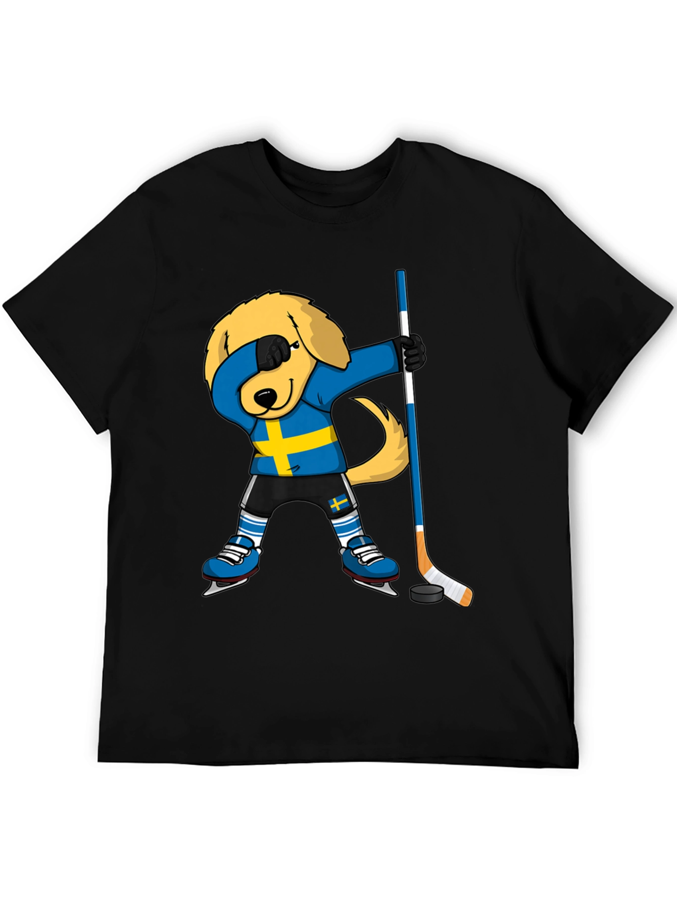Dog Dabbing Sweden Hockey T-Shirt