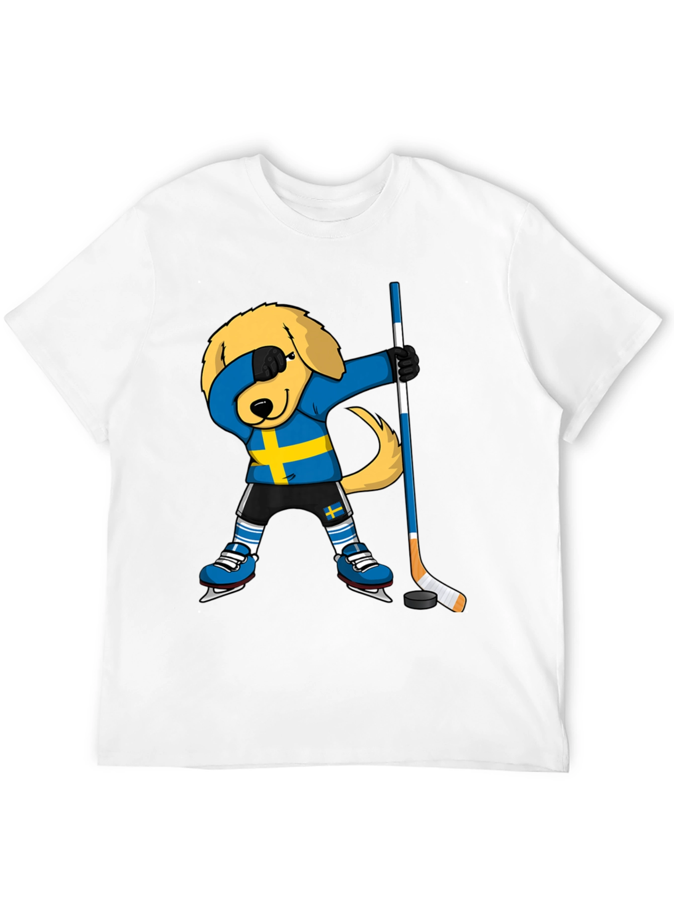 Dog Dabbing Sweden Hockey T-Shirt