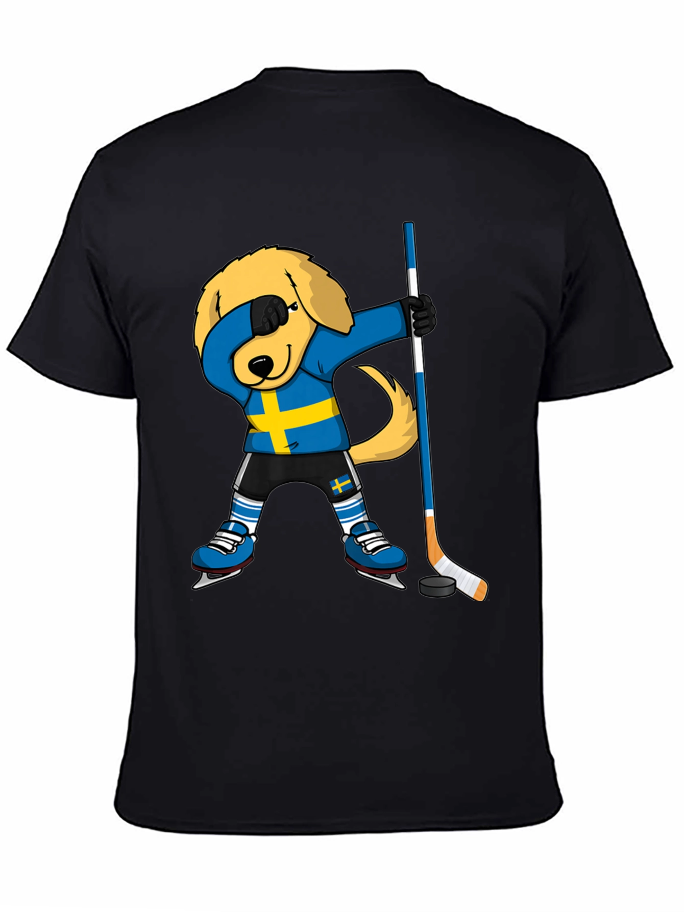 Dog Dabbing Sweden Hockey T-Shirt