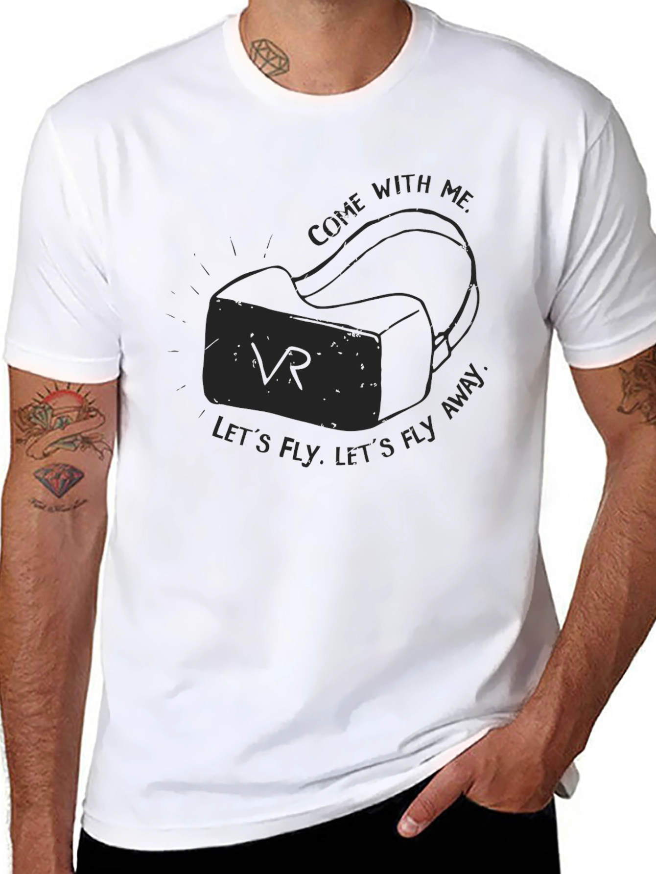 VR Headset Graphic Tee - Fly Away