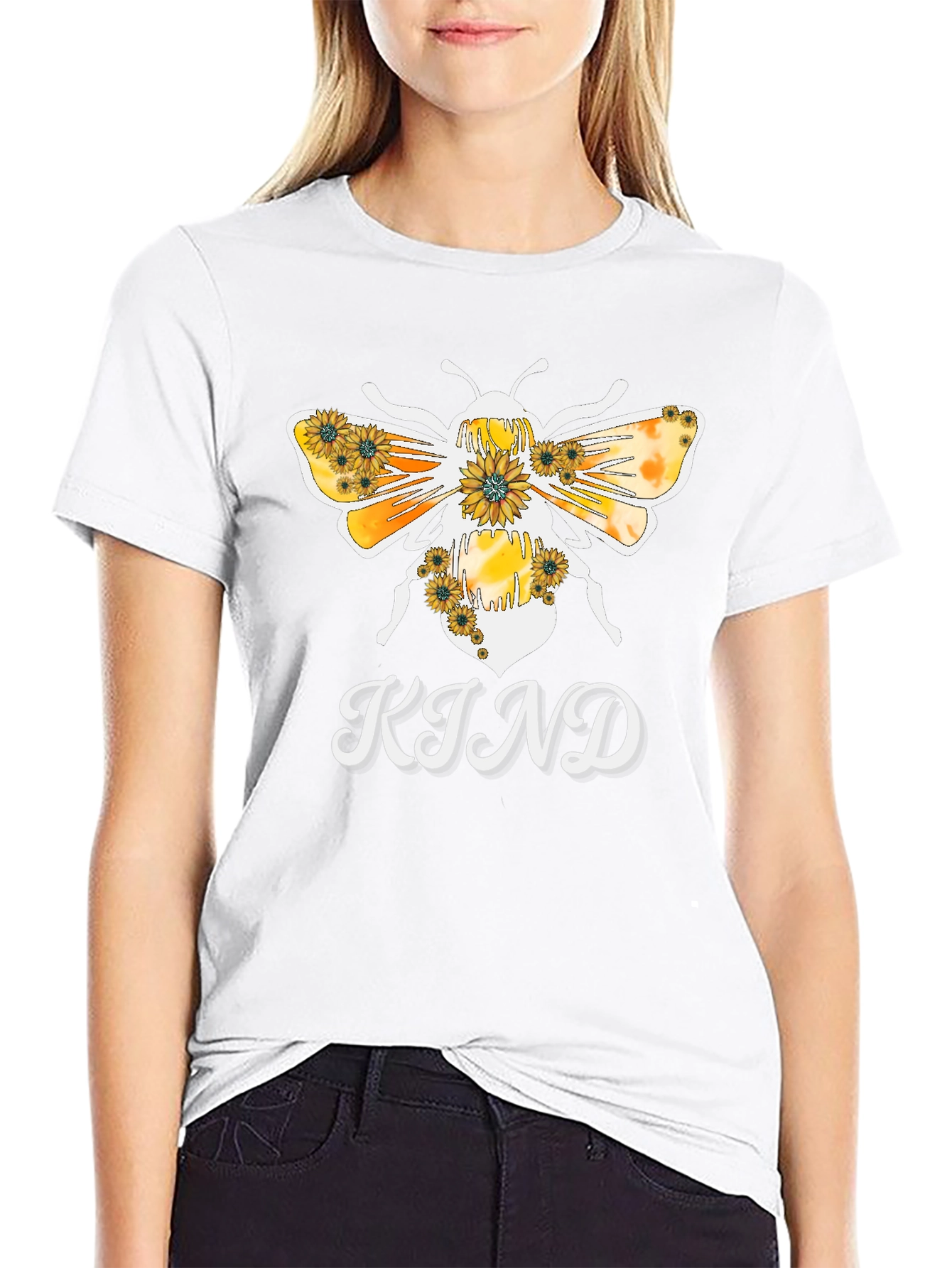 Bee Kind Sunflower Graphic T-Shirt