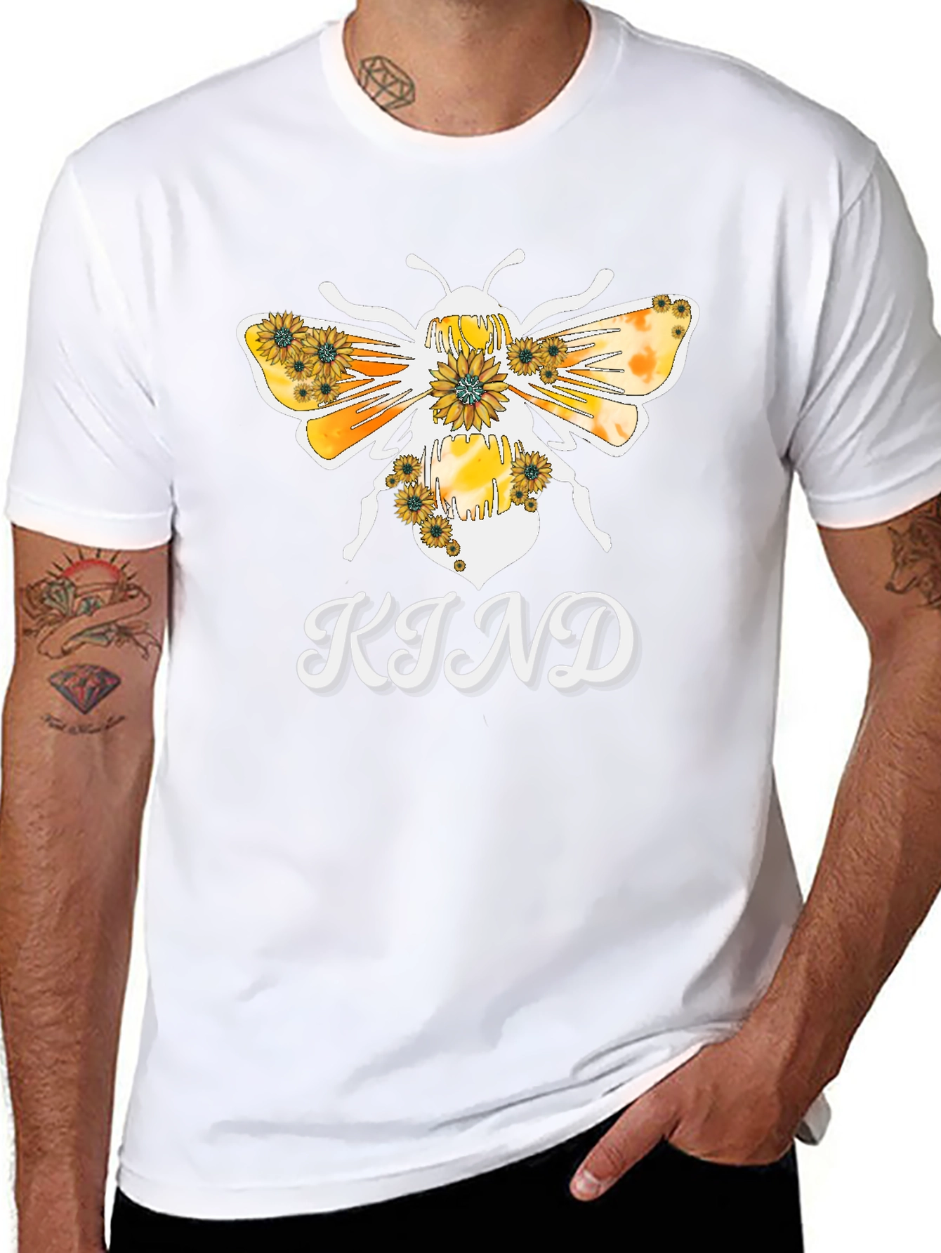 Bee Kind Sunflower Graphic T-Shirt
