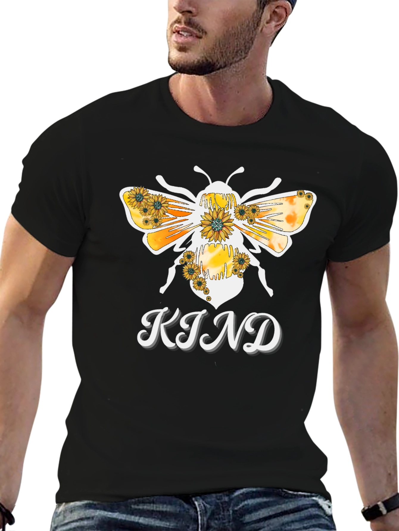 Bee Kind Sunflower Graphic T-Shirt