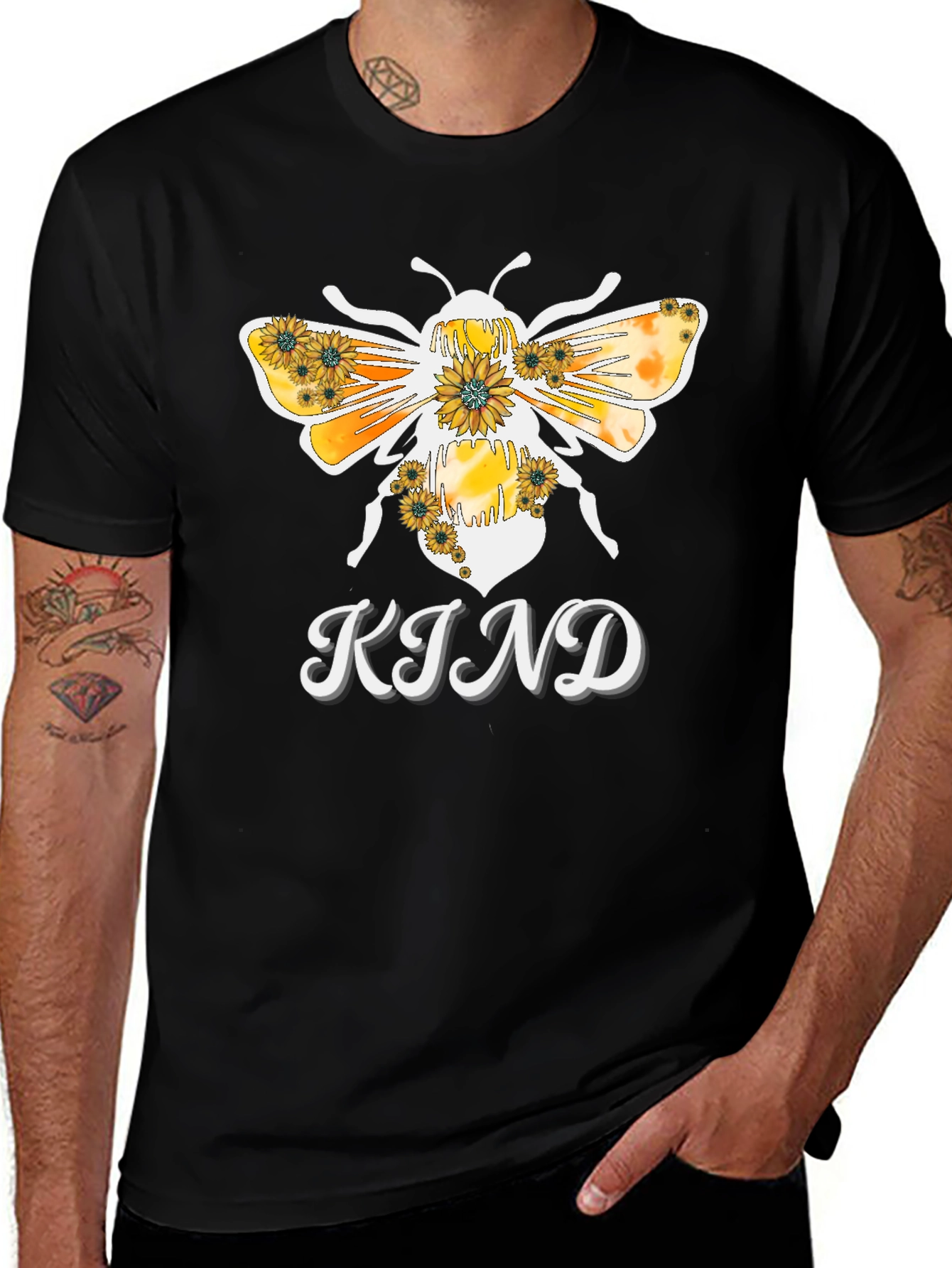 Bee Kind Sunflower Graphic T-Shirt