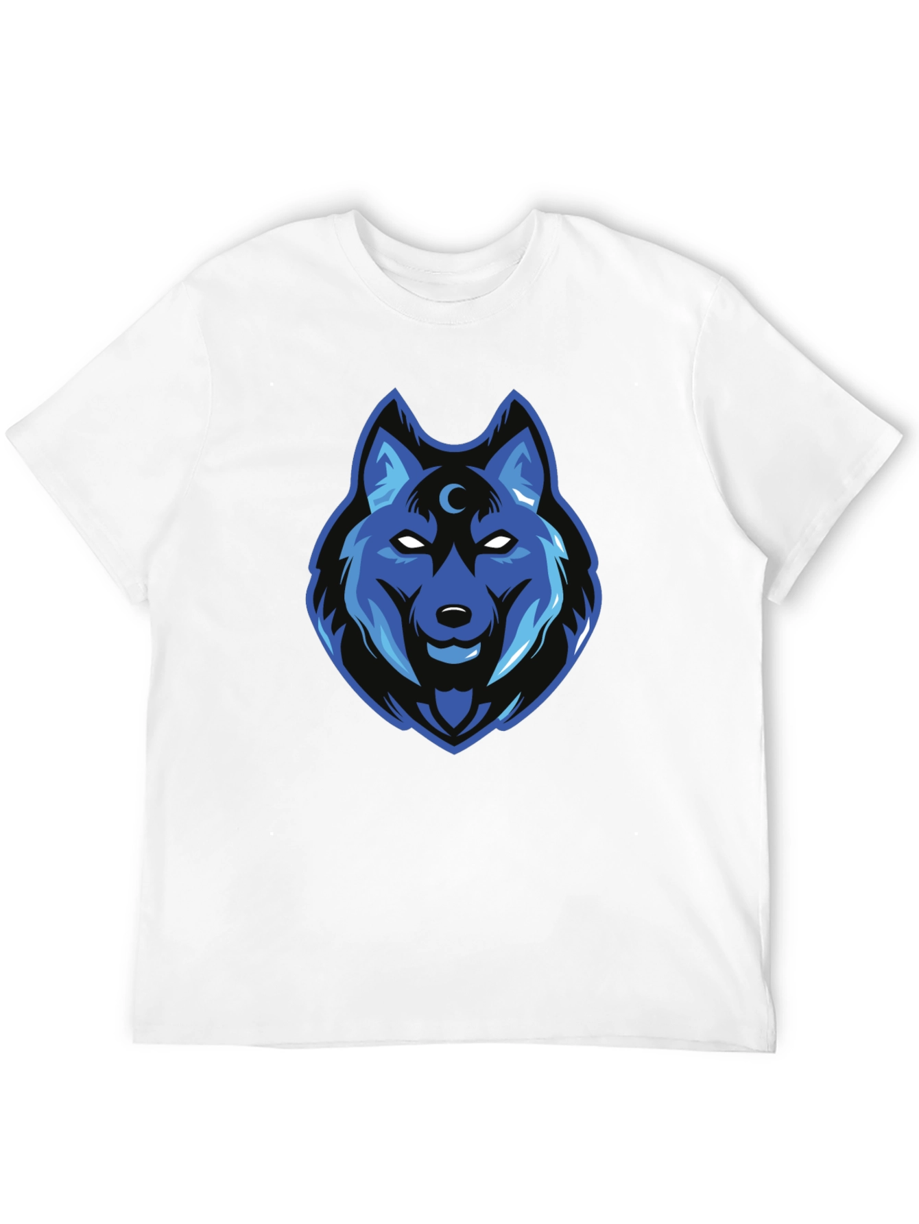 Wolf Graphic Print Black T-Shirt