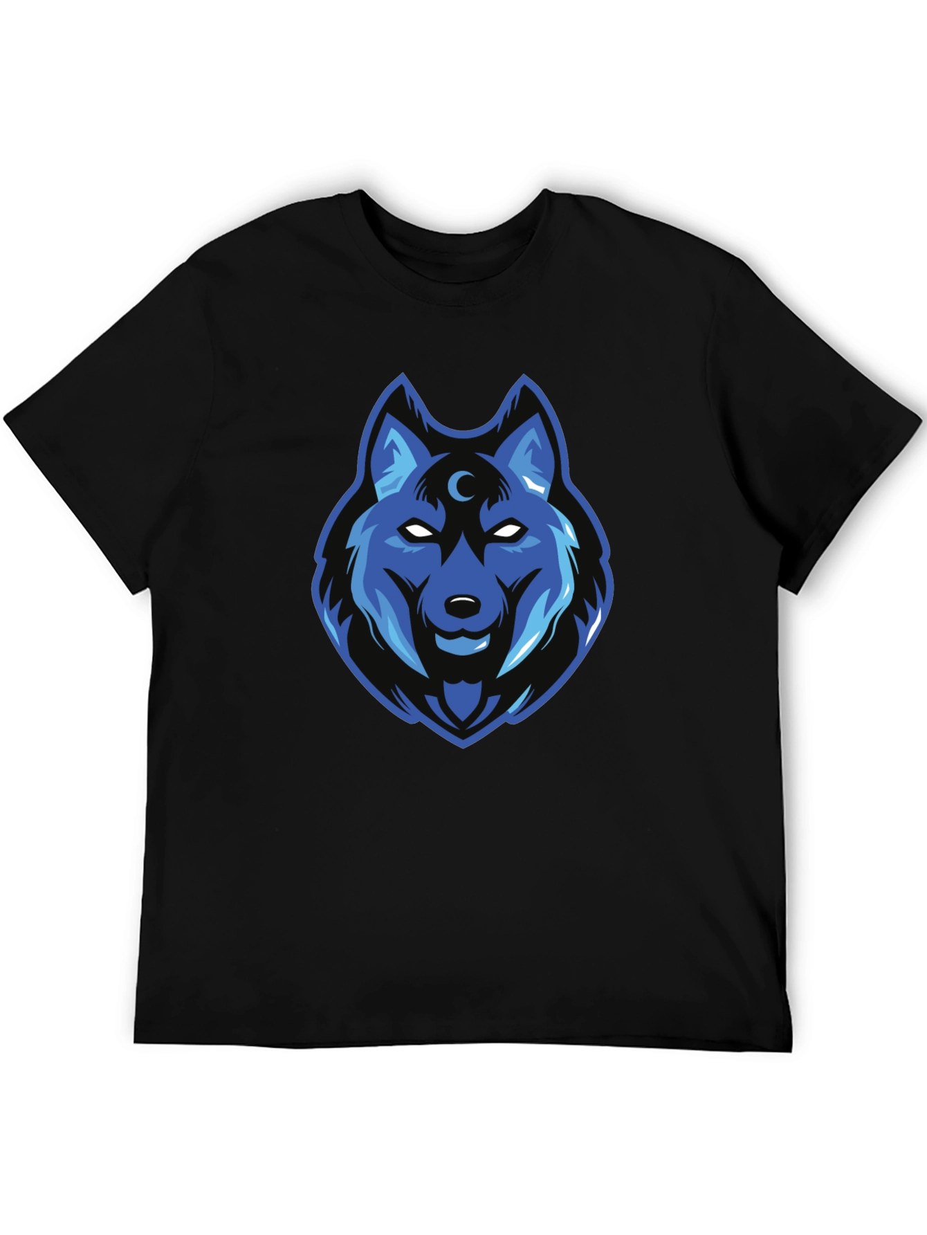 Wolf Graphic Print Black T-Shirt