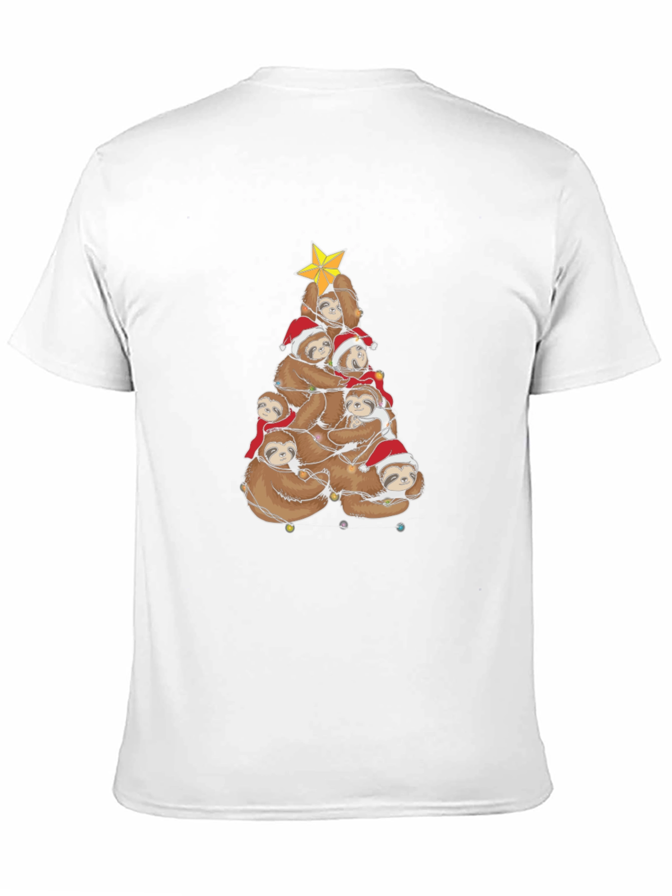 Festive Sloth Christmas Tree T-Shirt