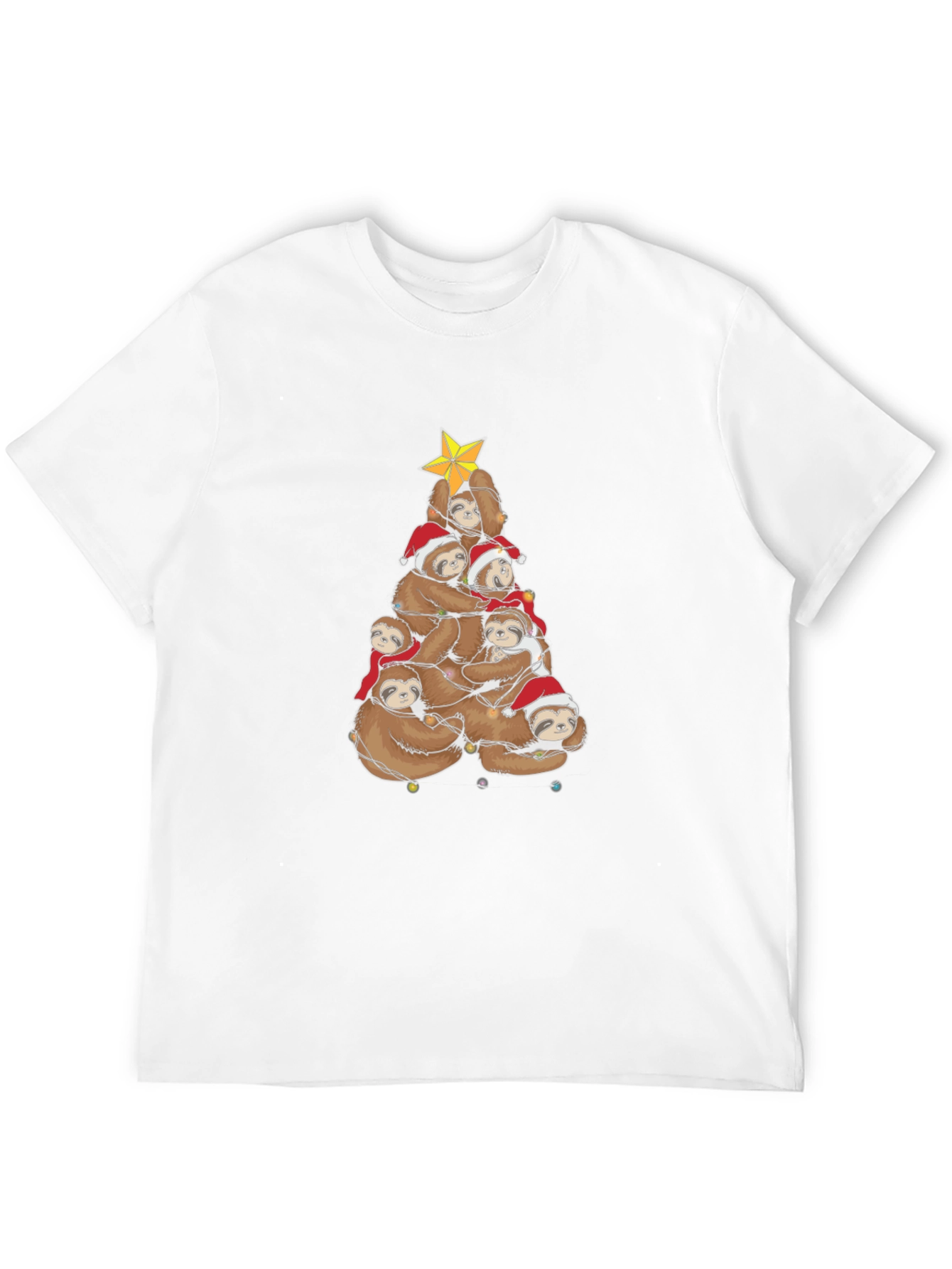 Festive Sloth Christmas Tree T-Shirt