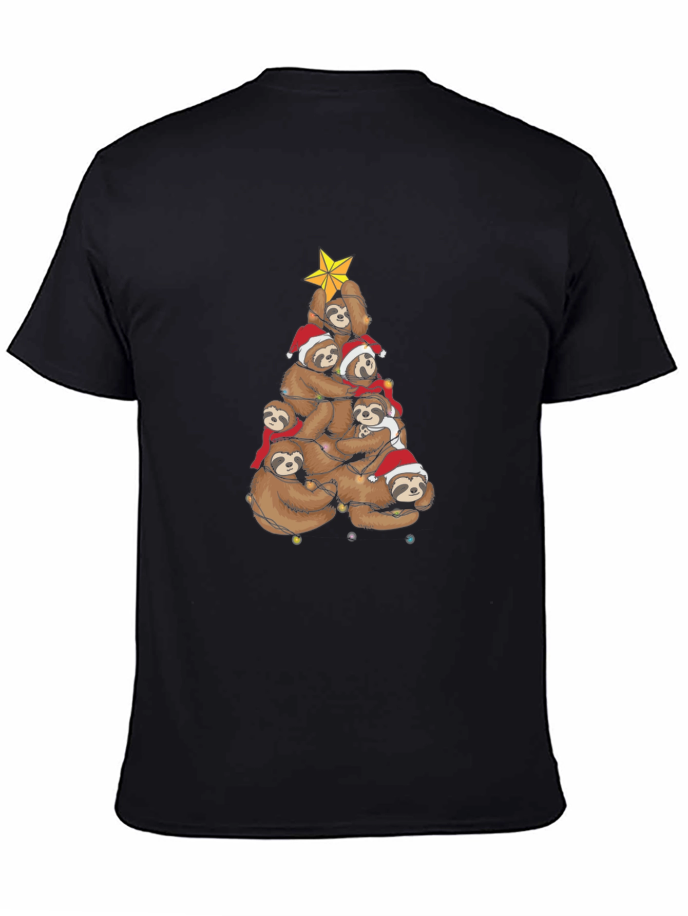 Festive Sloth Christmas Tree T-Shirt