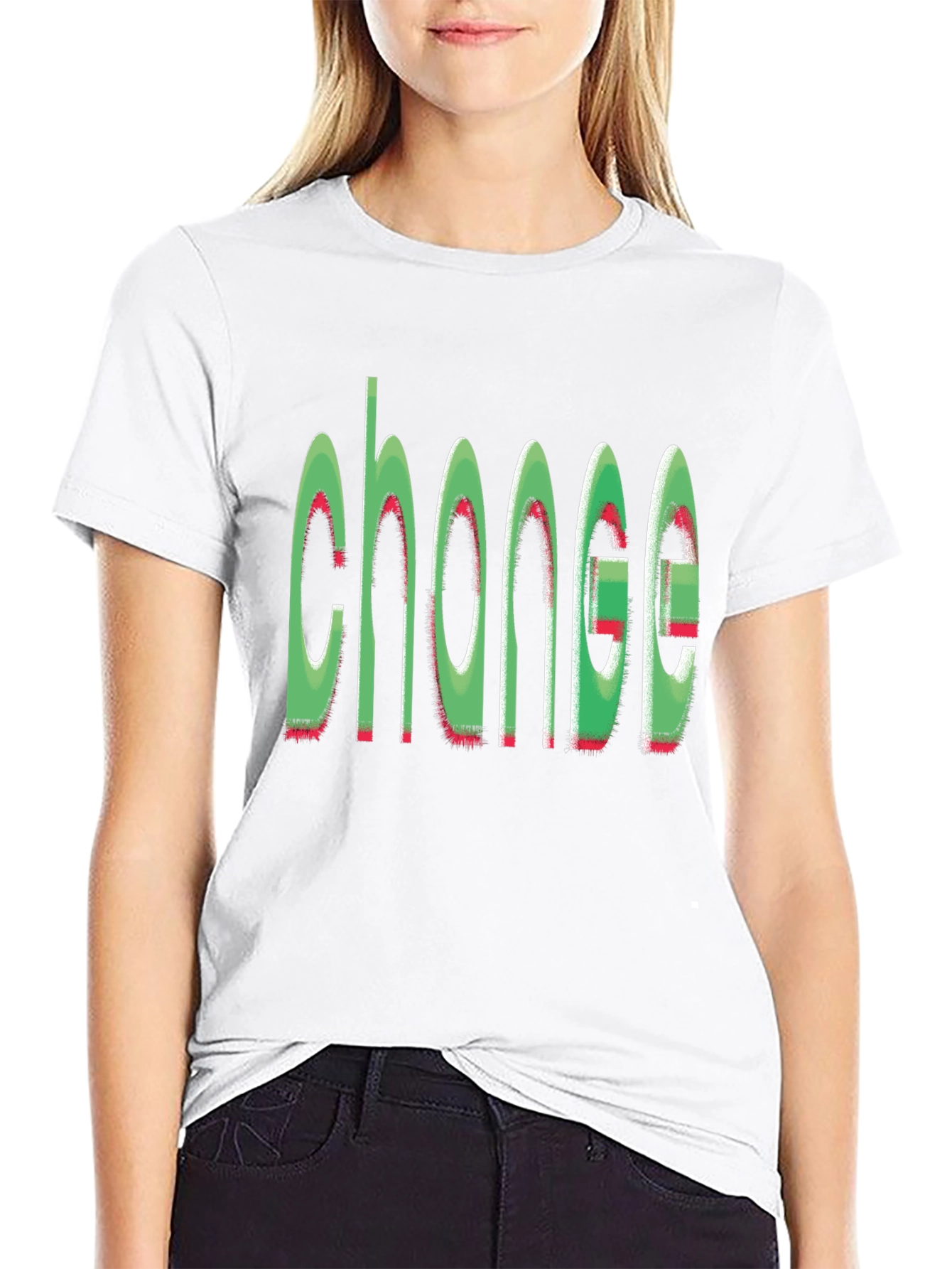 Change Graphic T-Shirt - Trendy Black Tee