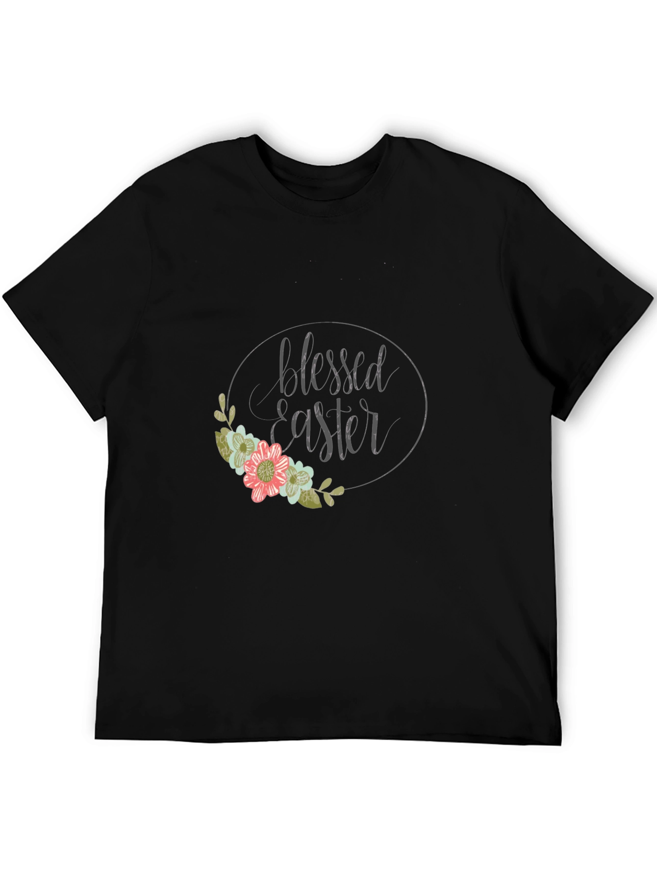 Blessed Easter Floral Graphic T-Shirt