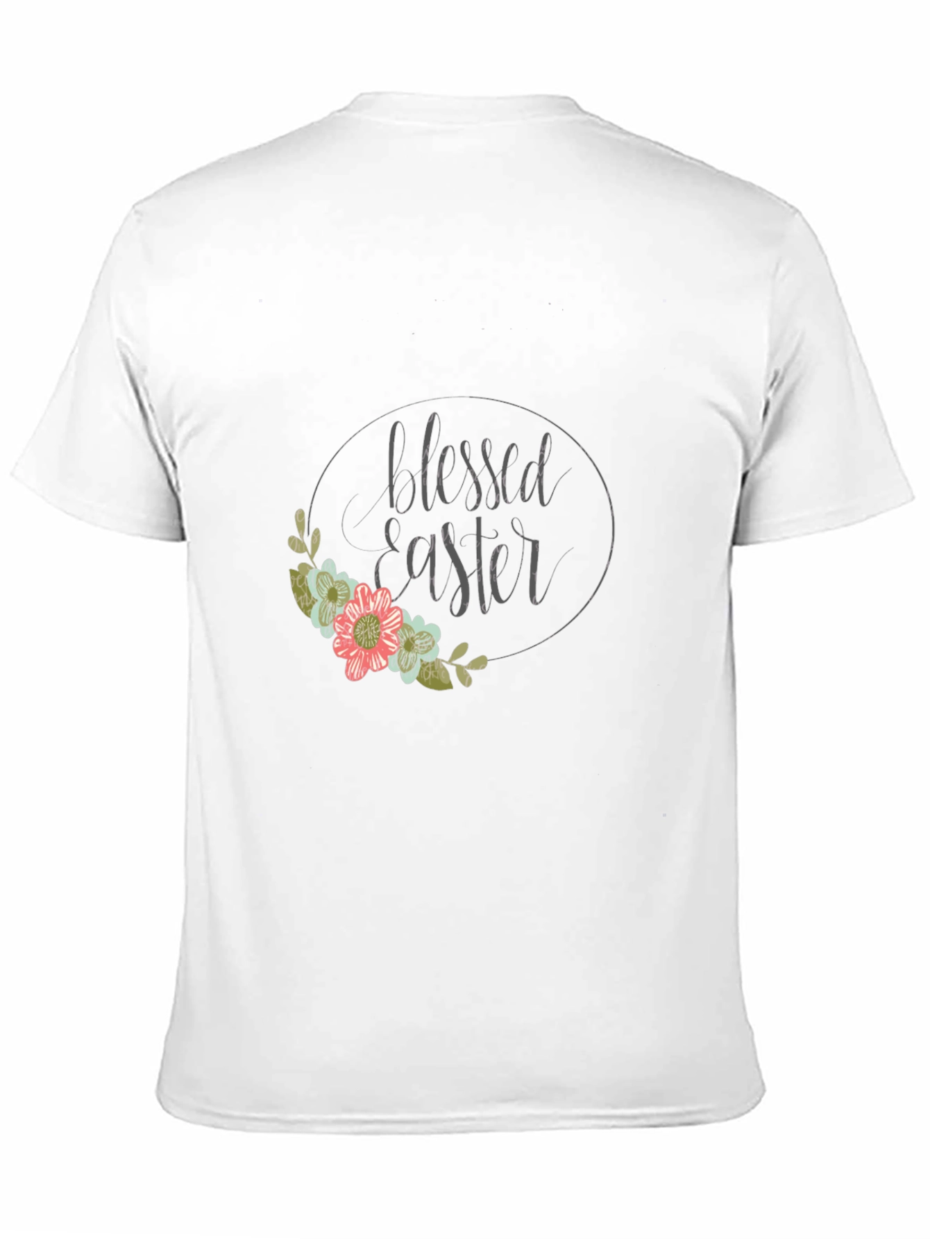 Blessed Easter Floral Graphic T-Shirt