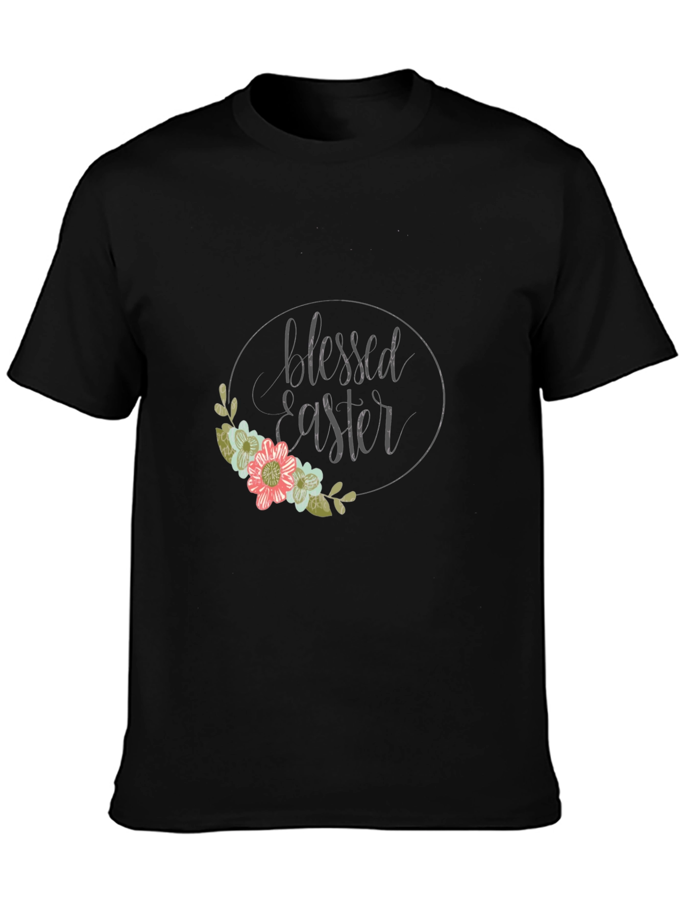 Blessed Easter Floral Graphic T-Shirt
