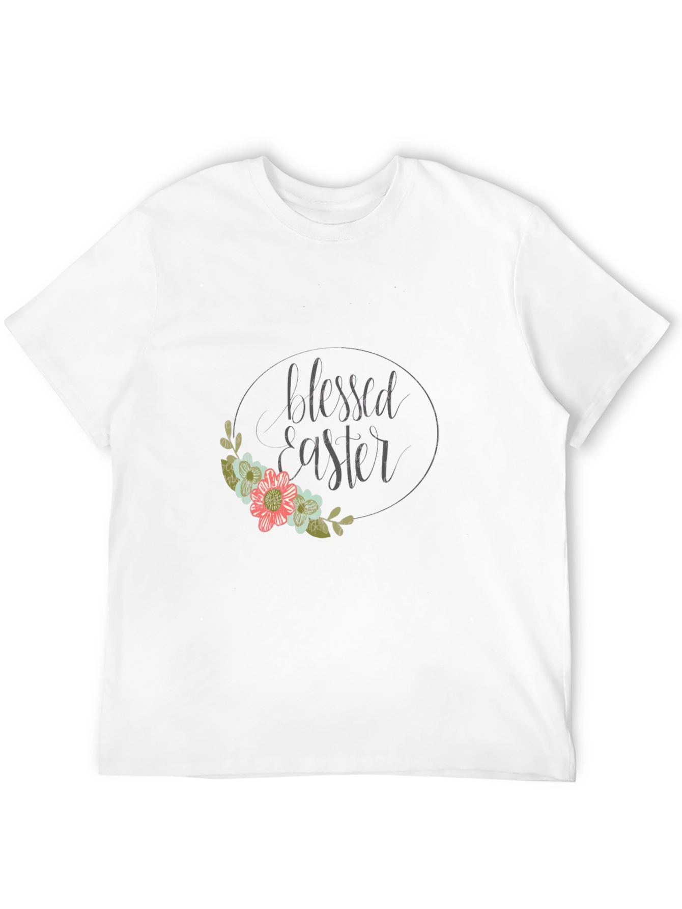 Blessed Easter Floral Graphic T-Shirt