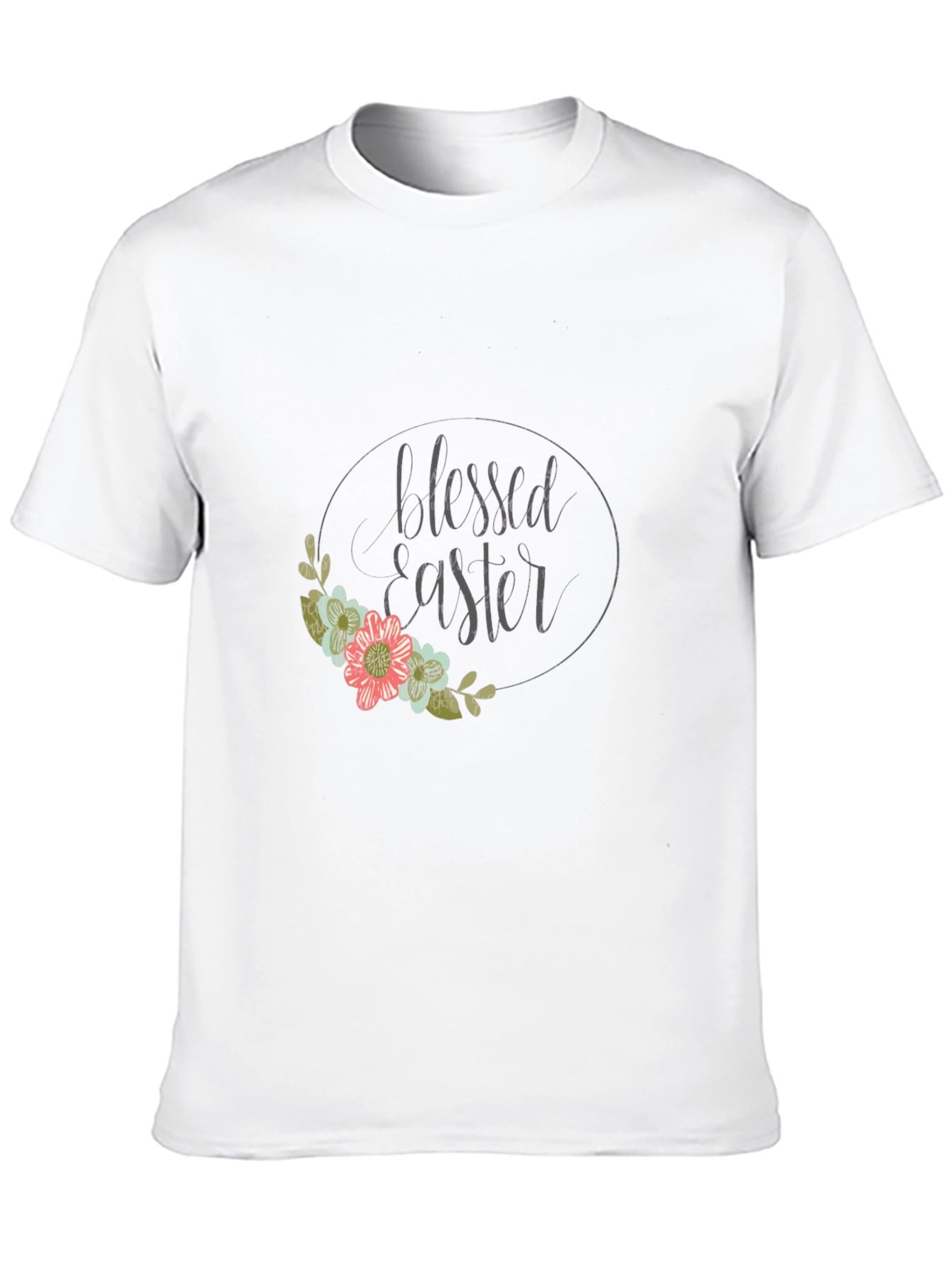 Blessed Easter Floral Graphic T-Shirt