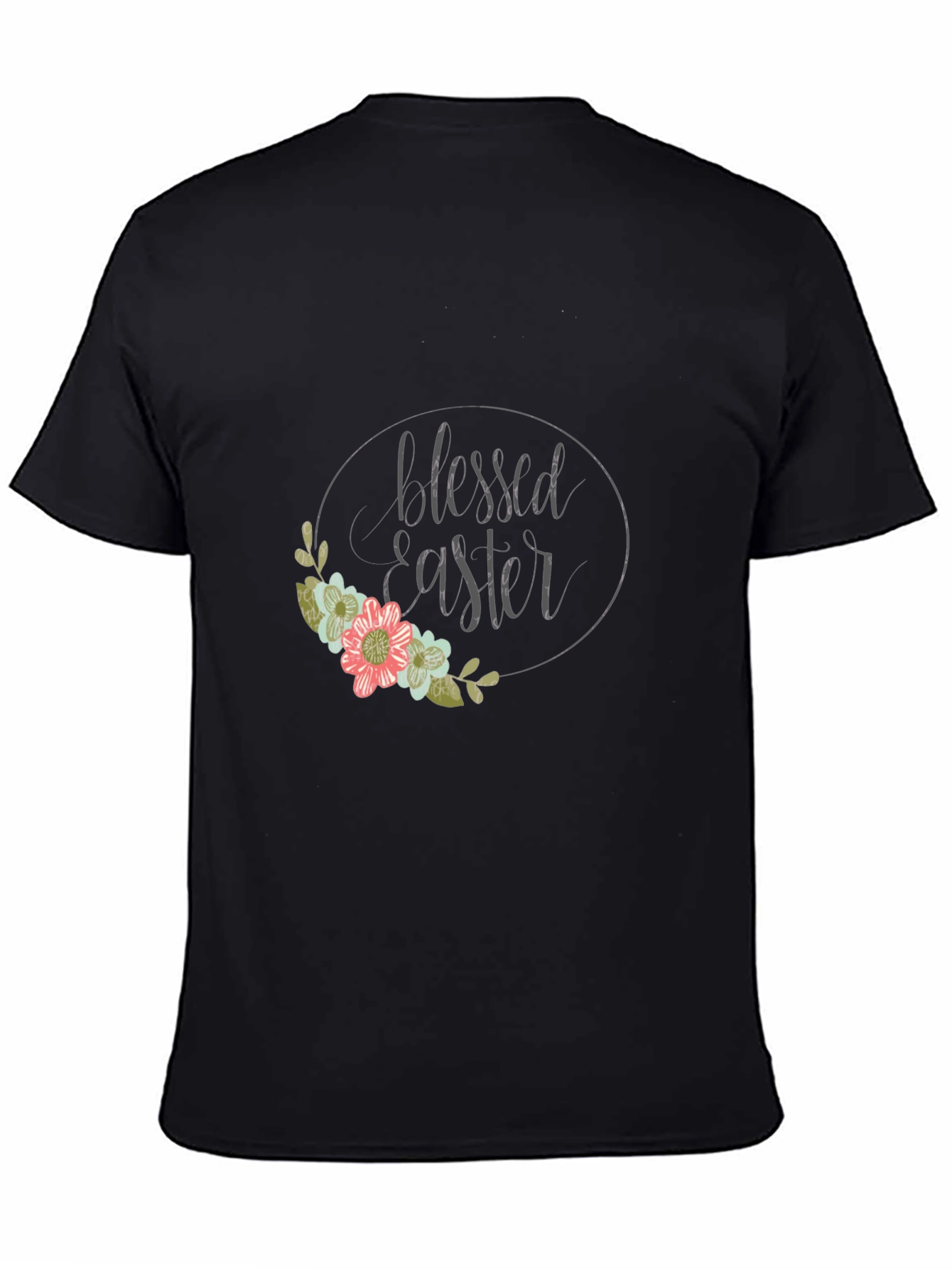 Blessed Easter Floral Graphic T-Shirt