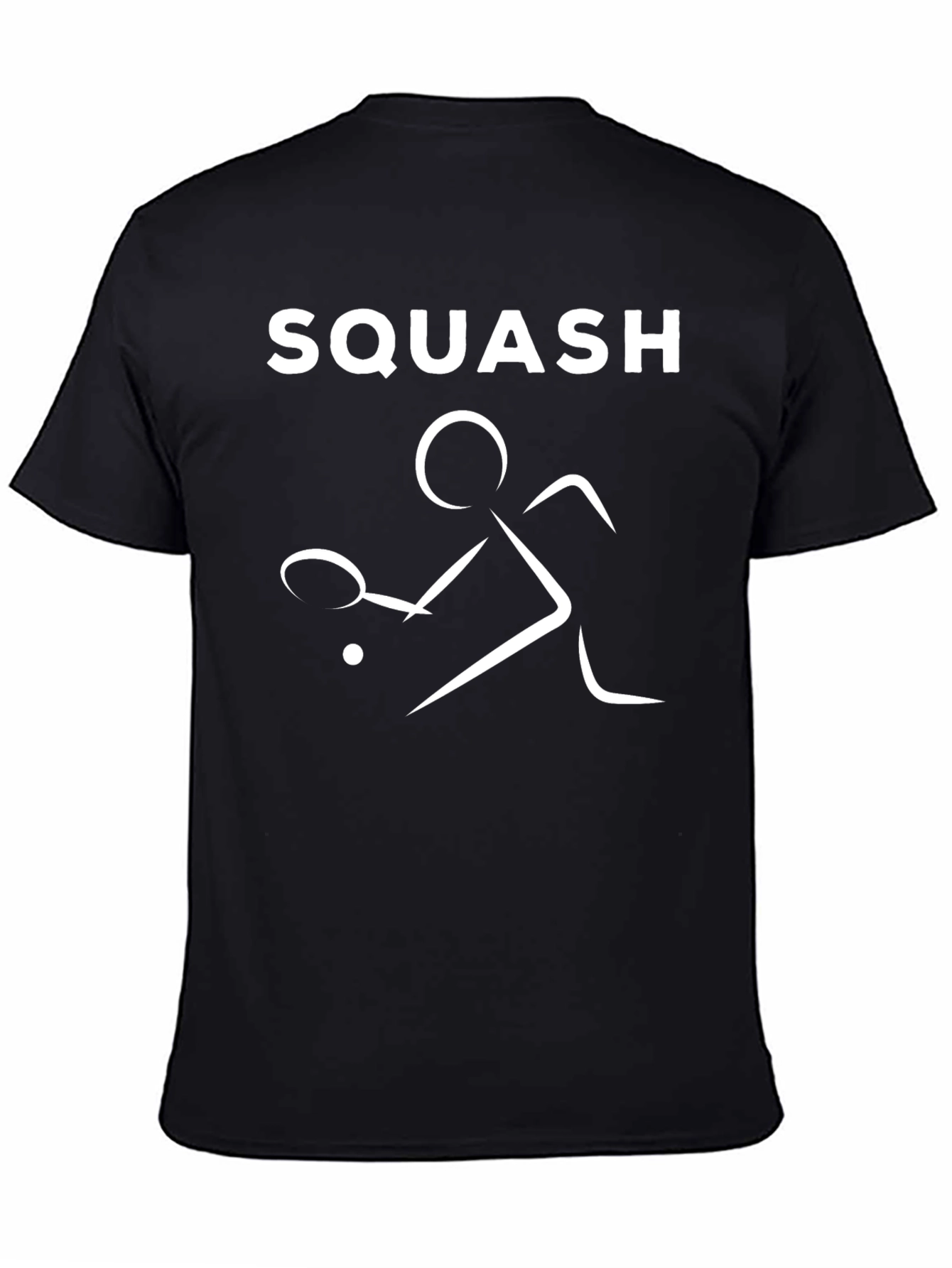 Squash Player Graphic Tee - Sporty Black T-Shirt