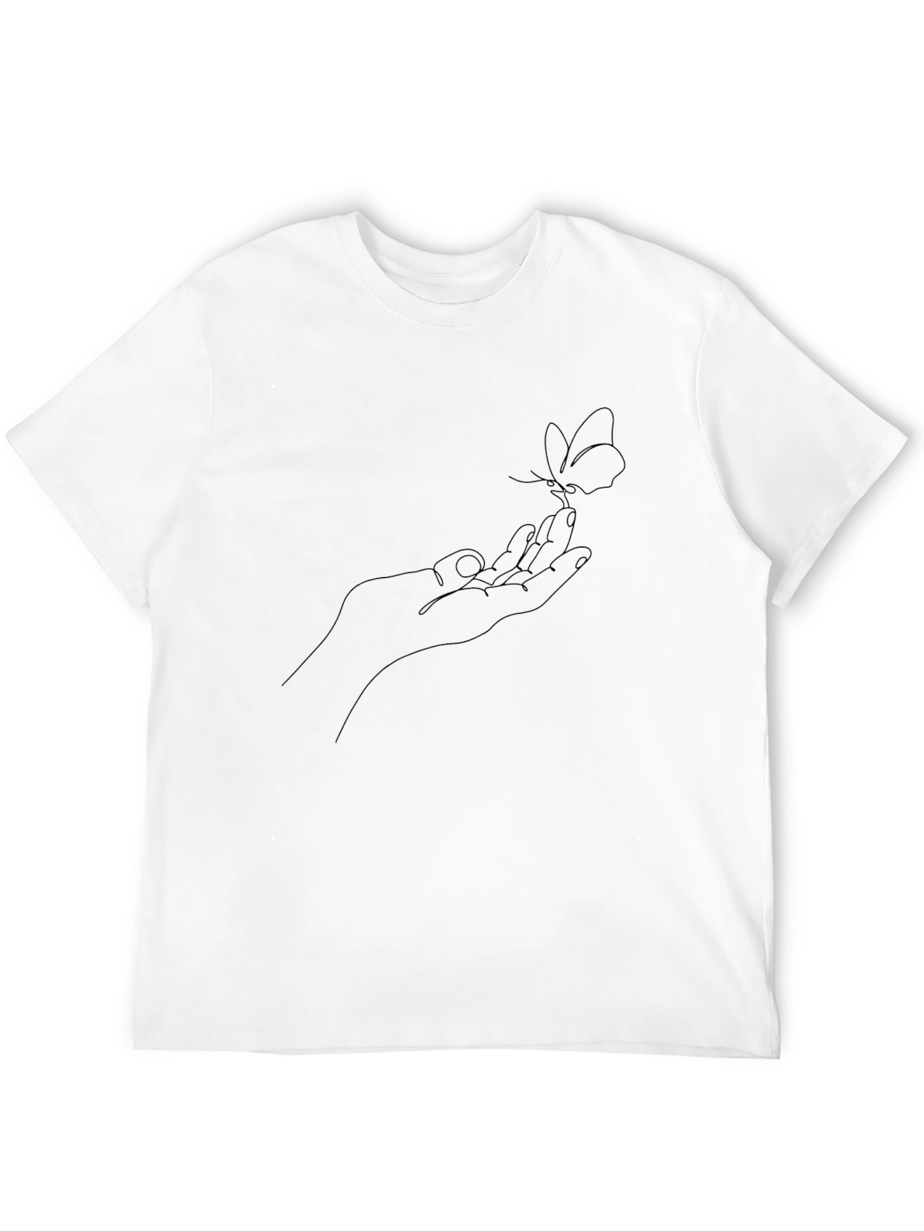Minimalist Butterfly Hand Graphic Tee