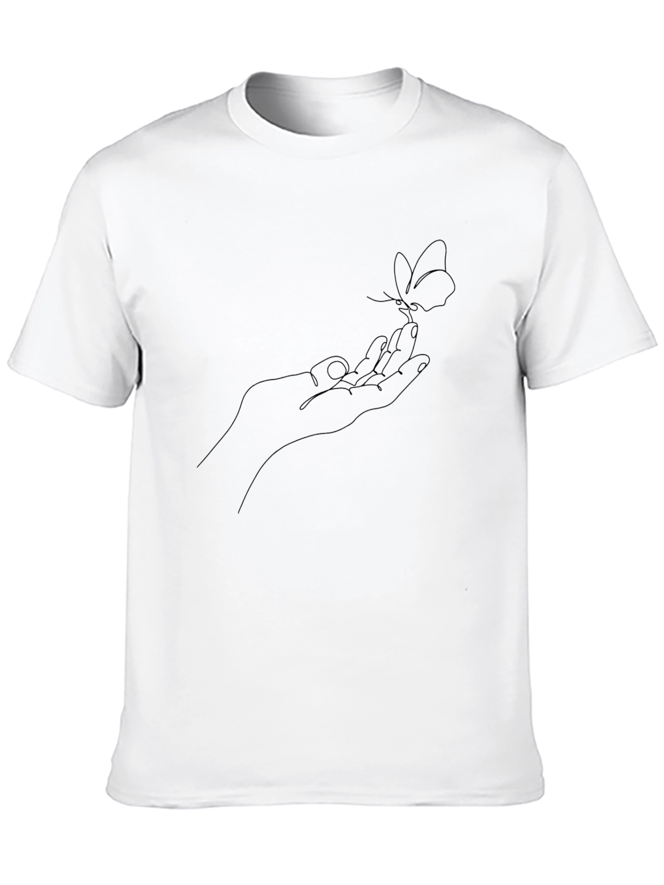 Minimalist Butterfly Hand Graphic Tee