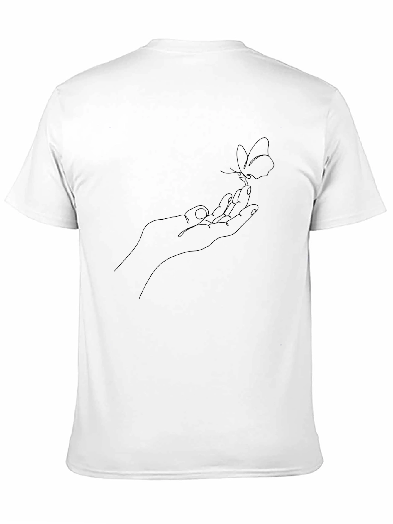 Minimalist Butterfly Hand Graphic Tee