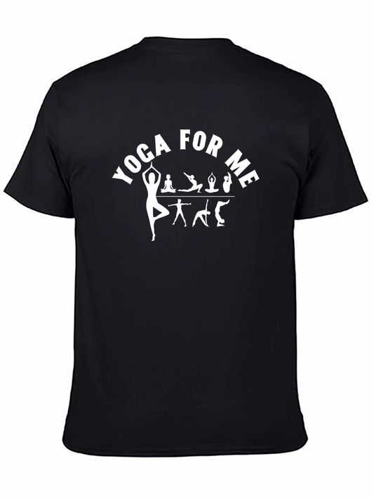 Yoga For Me Graphic Tee - Black Cotton Shirt