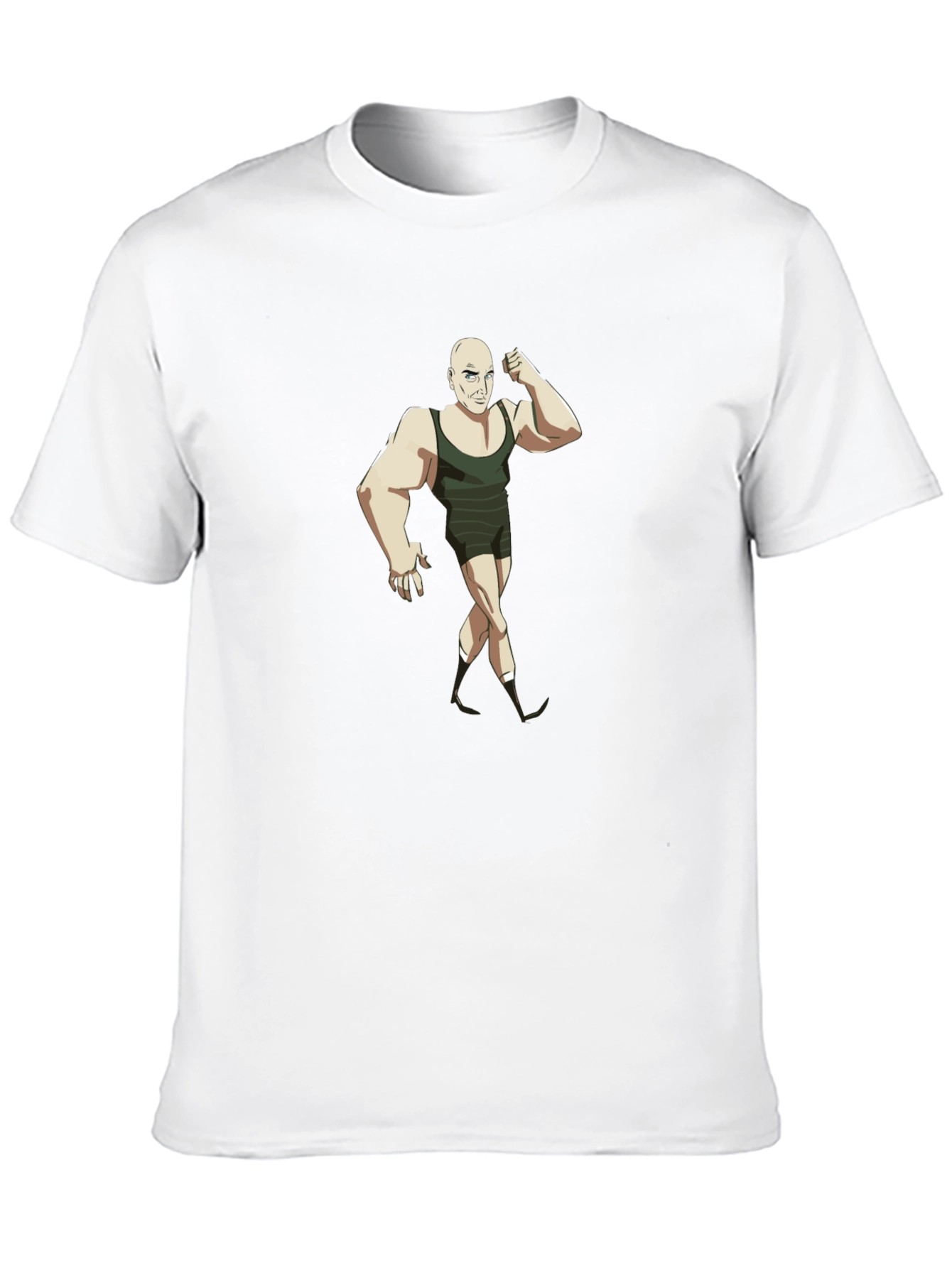 Cartoon Gymnast Black T-Shirt
