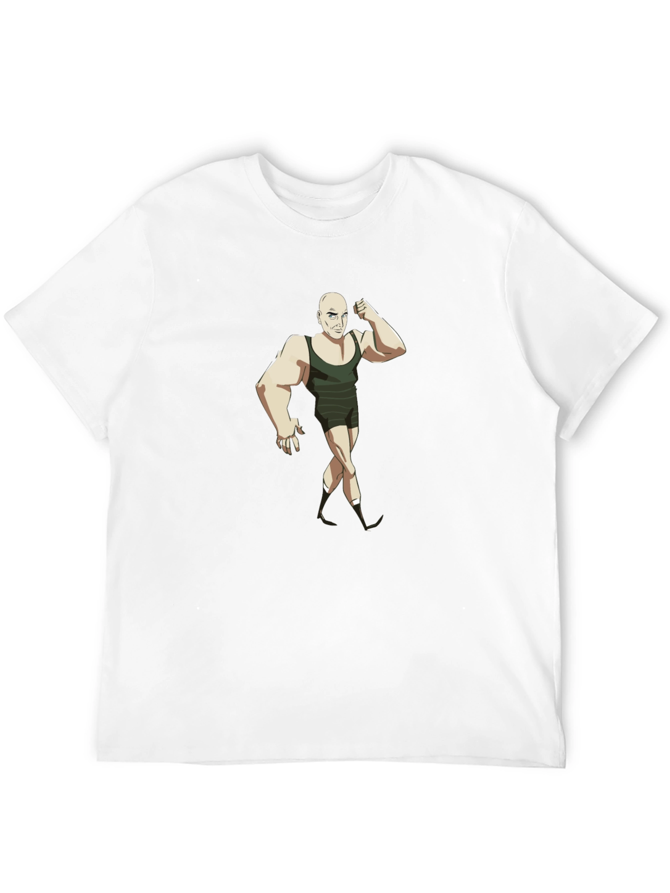 Cartoon Gymnast Black T-Shirt
