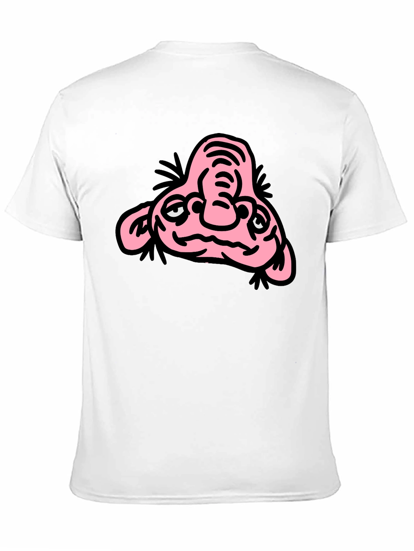 Funny Cartoon Character Graphic T-Shirt - Black Cotton Tee