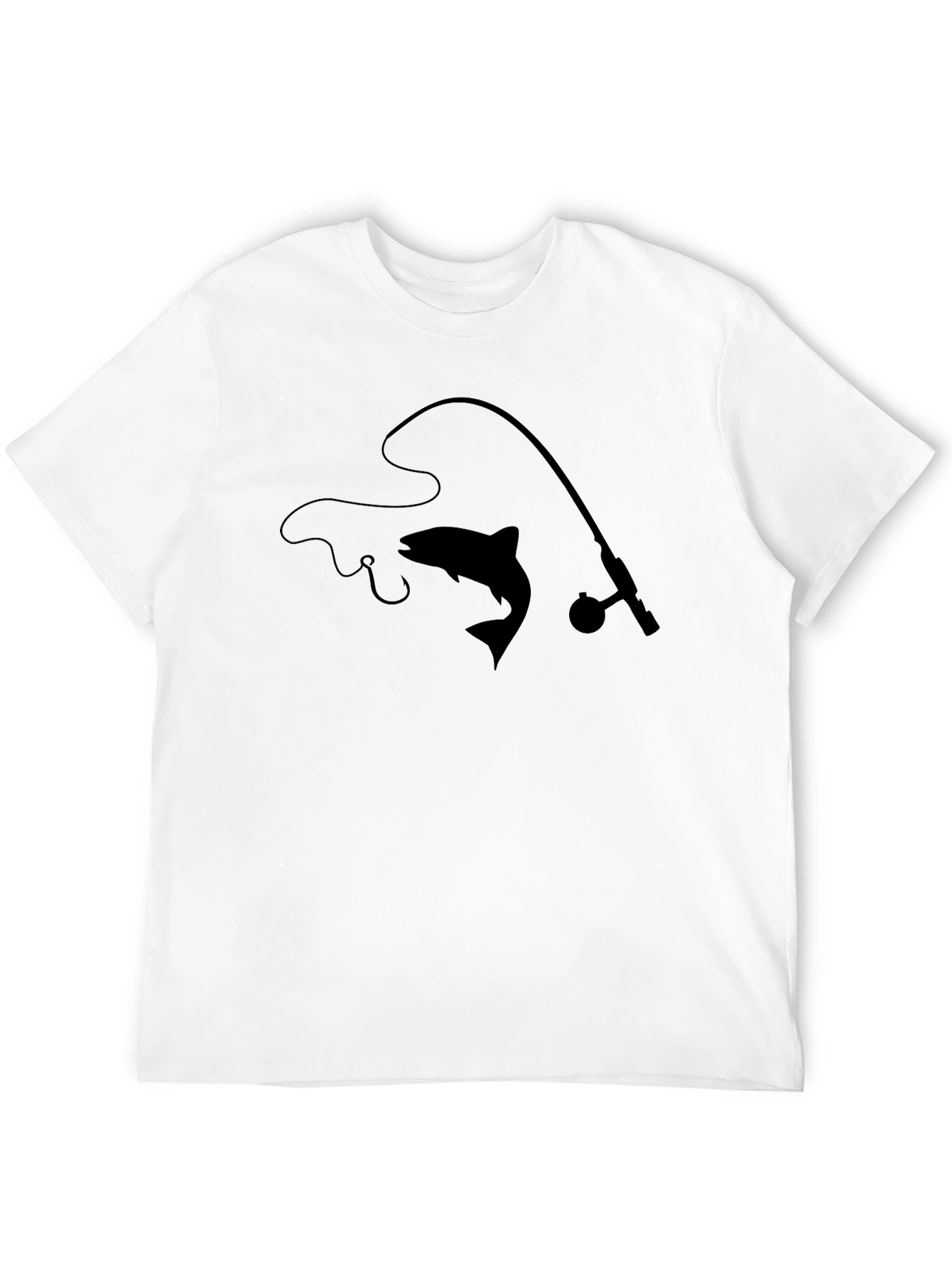 Fishing Silhouette Graphic T-Shirt