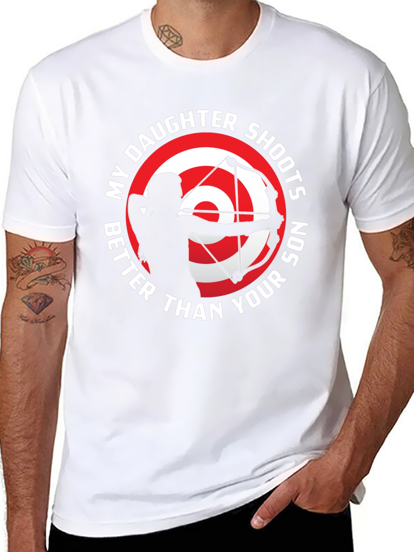 Daughter Shoots Better T-Shirt Archery Gift