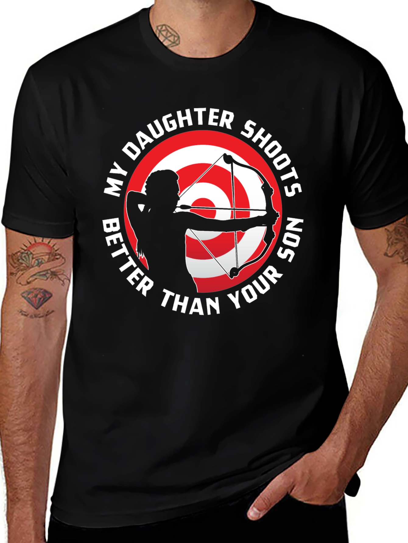 Daughter Shoots Better T-Shirt Archery Gift
