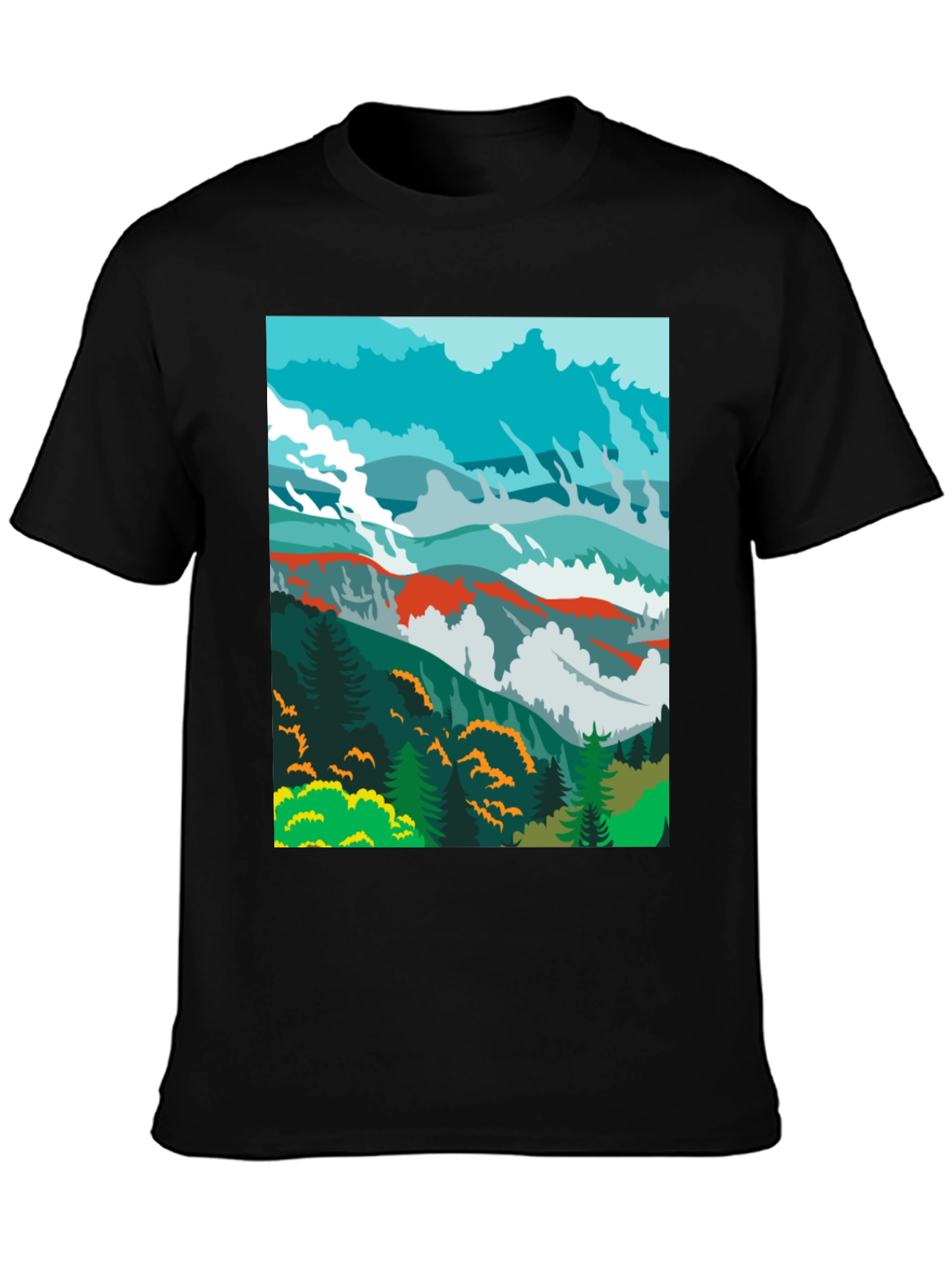 Mountain View Graphic Tee - Black