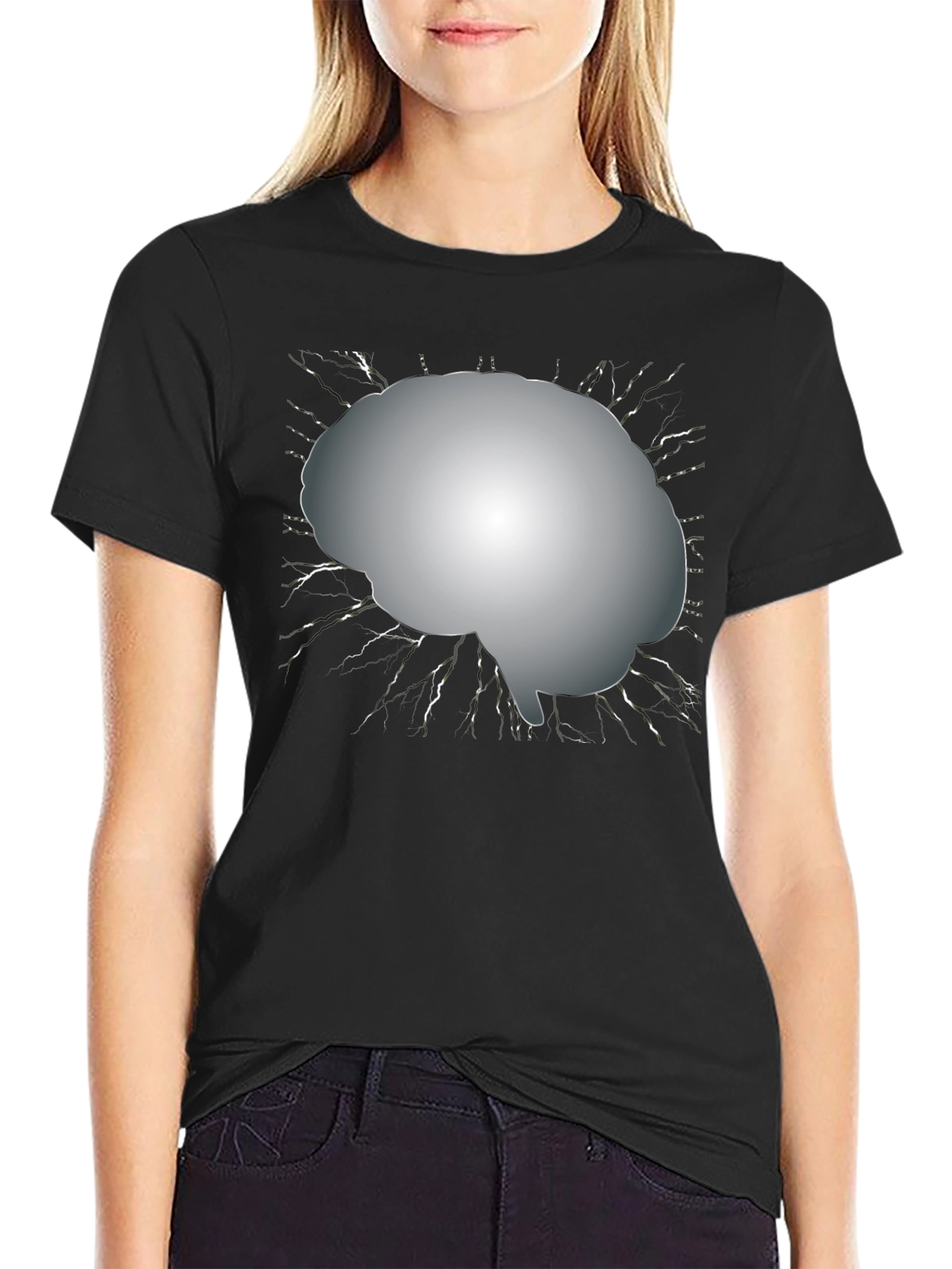Brain Graphic Tee - Mens Black T-Shirt