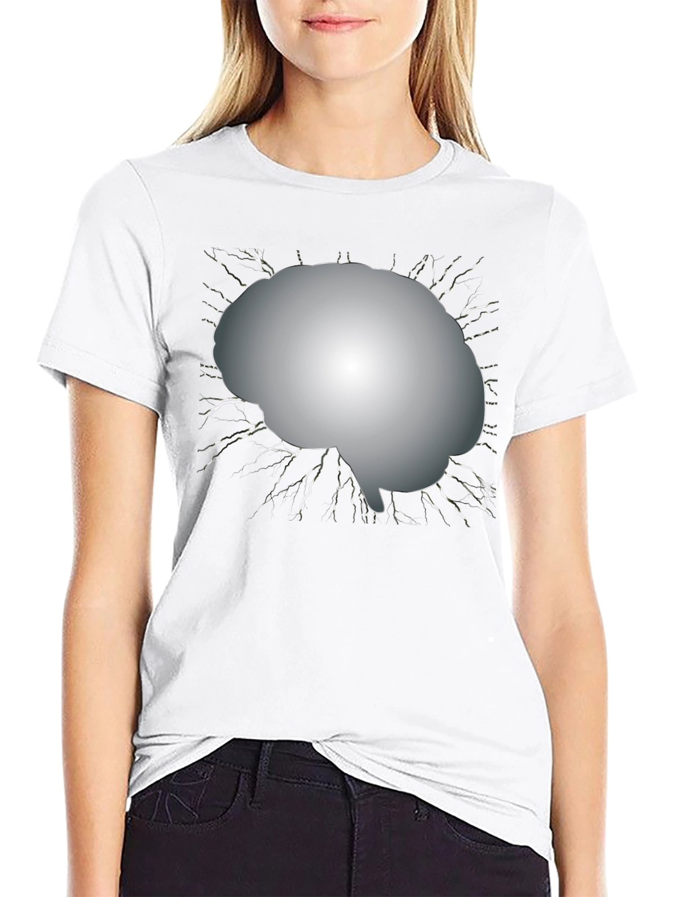 Brain Graphic Tee - Mens Black T-Shirt
