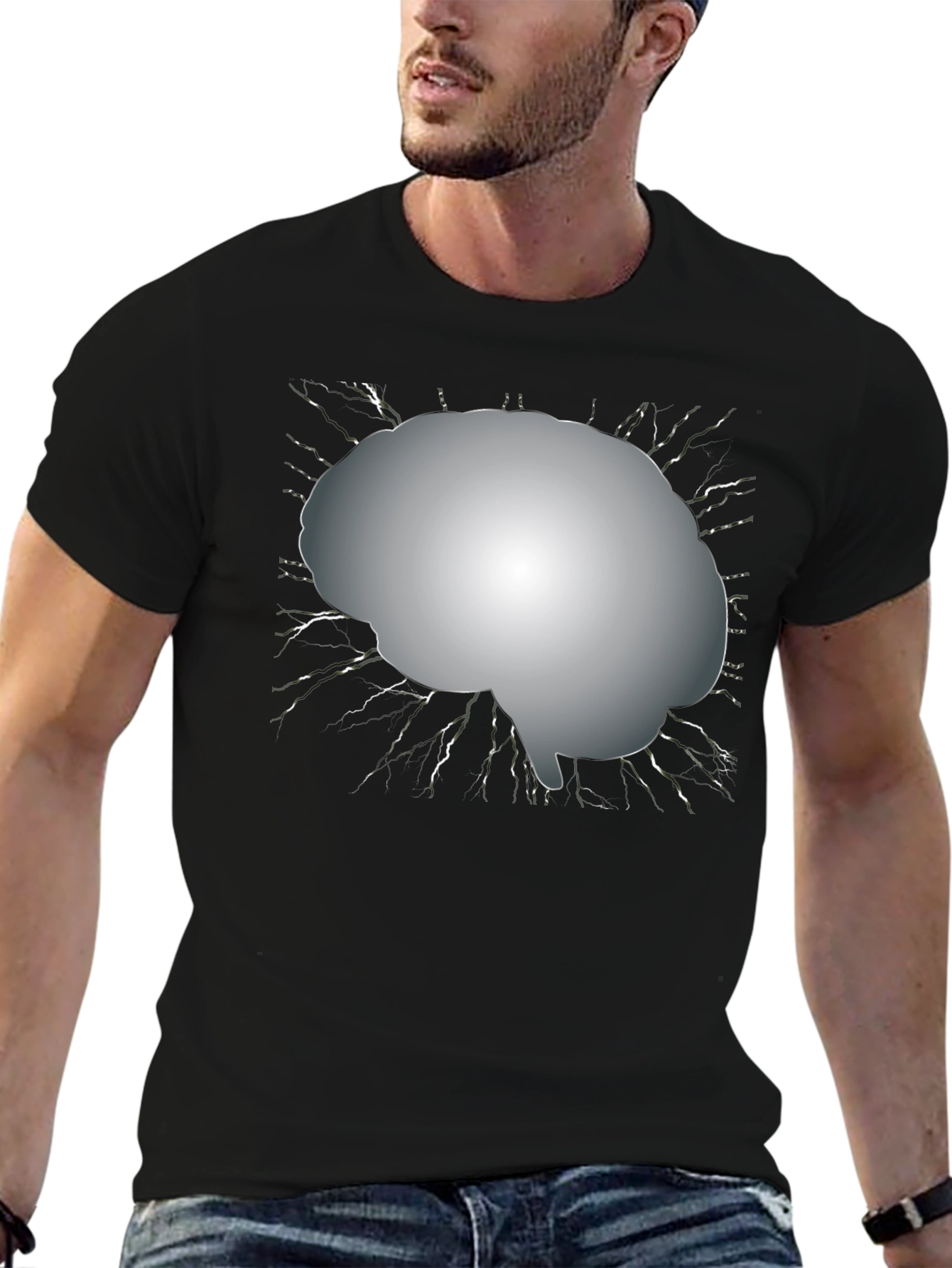 Brain Graphic Tee - Mens Black T-Shirt